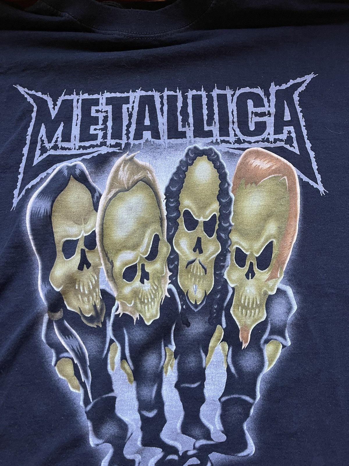 Band Tees × Metallica × Vintage 2003 Metallica Vintage Scull Long Sleeve black shirt Size US XL / EU 56 / 4 - 5 Thumbnail