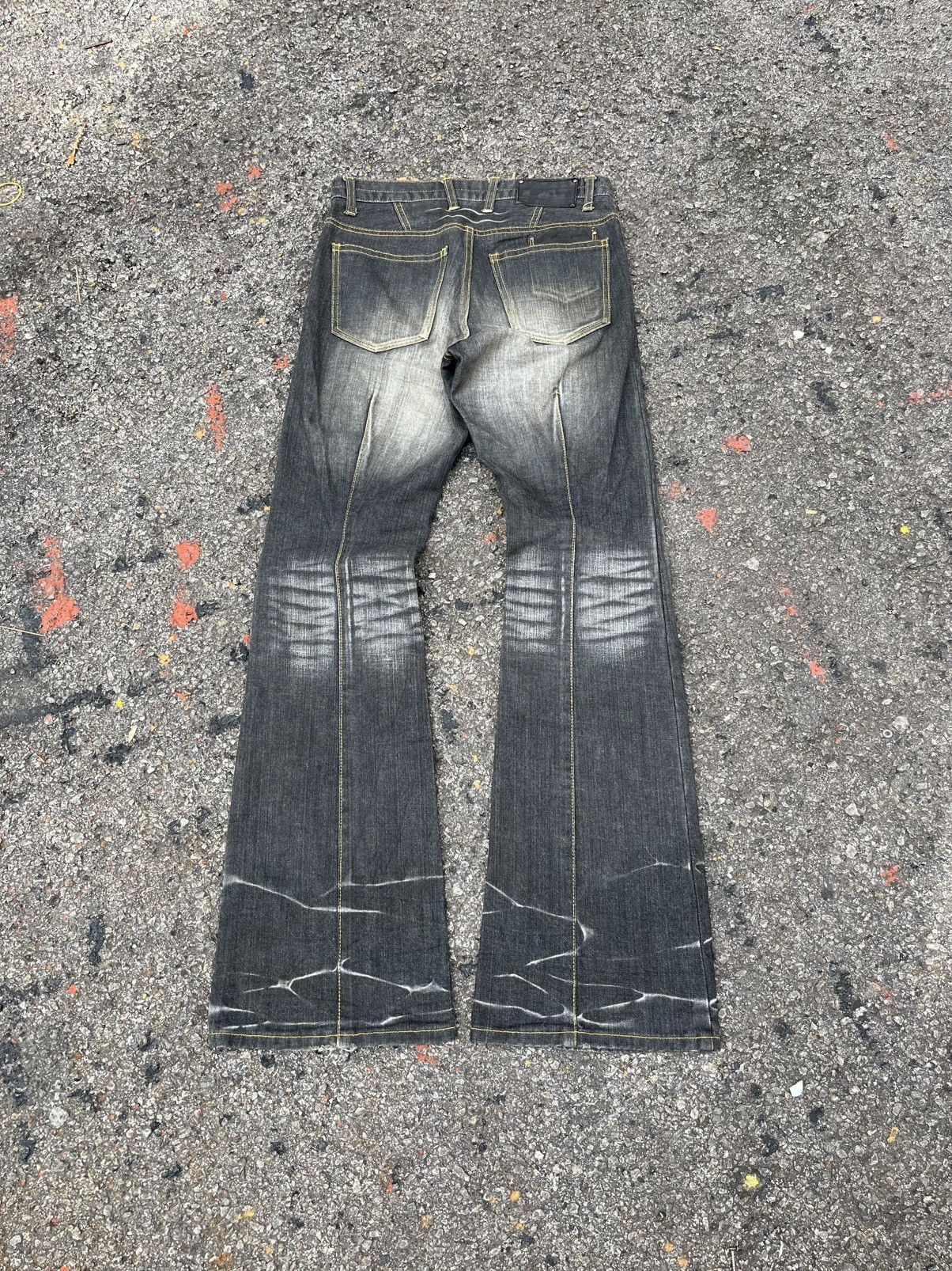 Hysteric Glamour Flared Jeans Faded Clawmark Japanese Bootcut Rusty Denim Size US 29 - 9 Thumbnail
