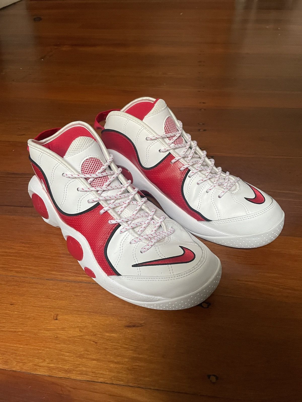 image of Nike Air Zoom Flight 95 Basketball Sneakers in True Red, Men's (Size 9.5)