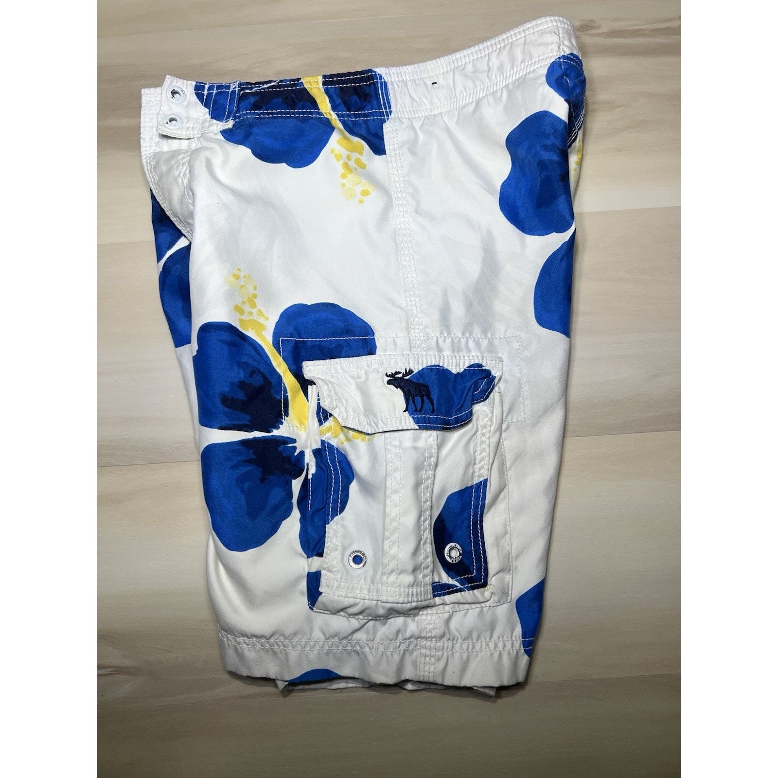Abercrombie & Fitch abercrombie fitch swim trunks Trunks Blue White Sz M Pockets Size US 30 / EU 46 - 8 Thumbnail