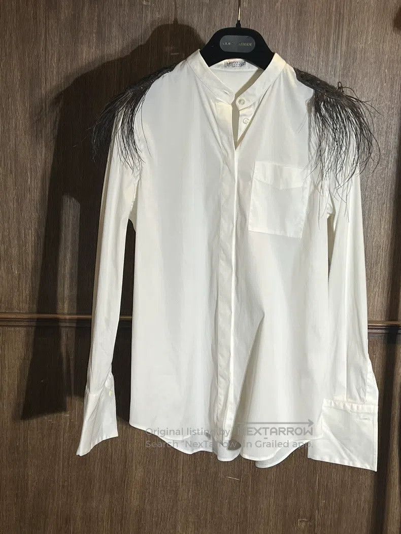 Brunello Cucinelli Brunello Cucinelli White Shirt Size S / US 4 / IT 40 - 2 Thumbnail