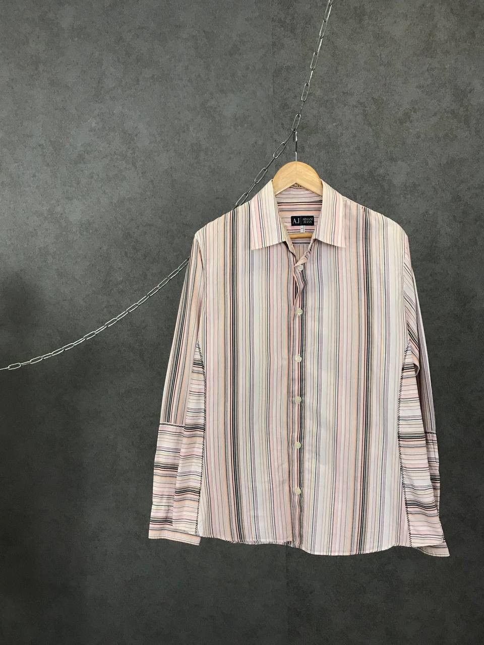 Armani Armani Jeans vintage crazy striped shirt Size US L / EU 52-54 / 3 - 1 Thumbnail