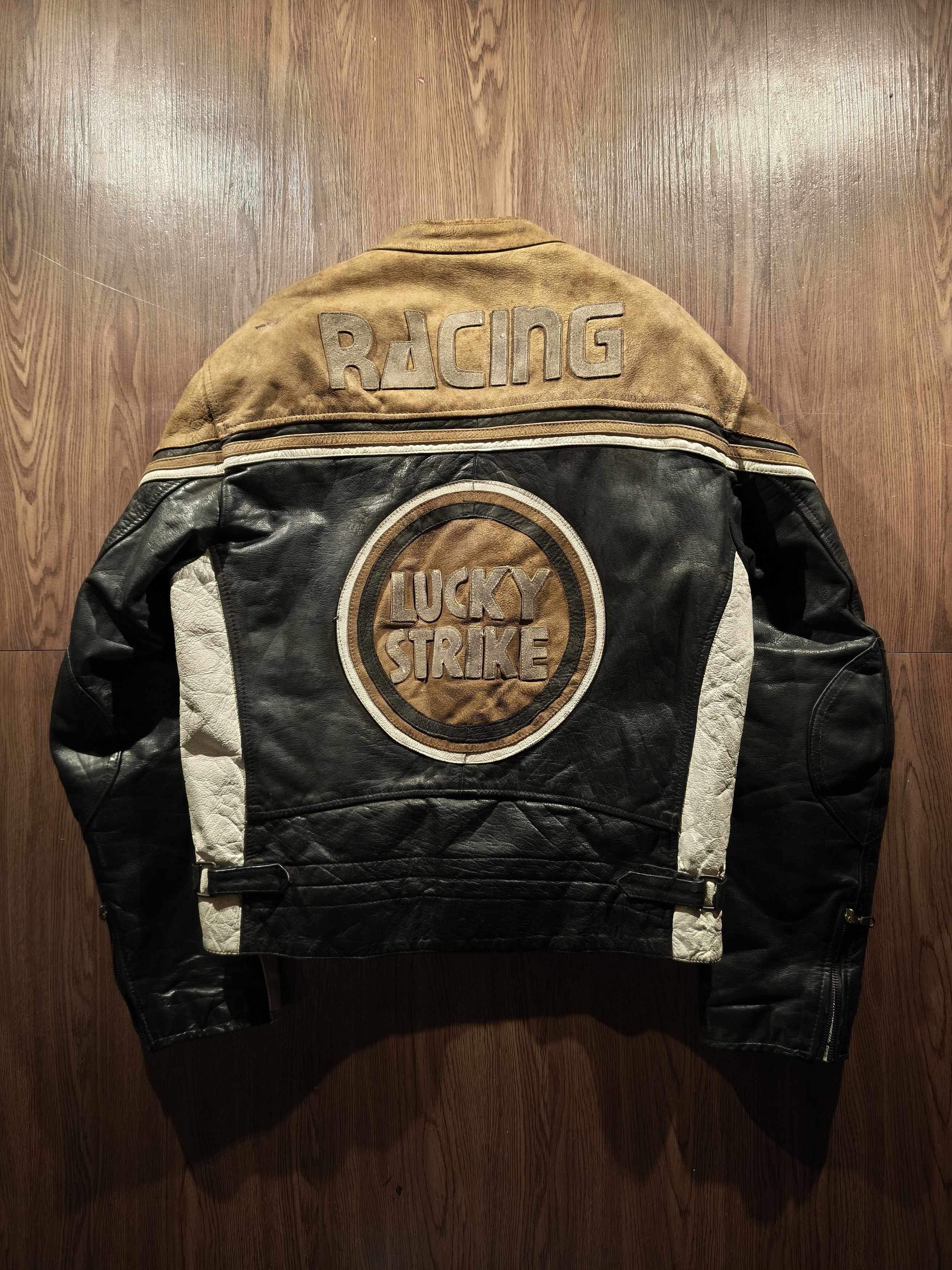 Other Vintage Lucky Strike MOTO Racing Leather Jacket Size US XL / EU 56 / 4 - 5 Thumbnail