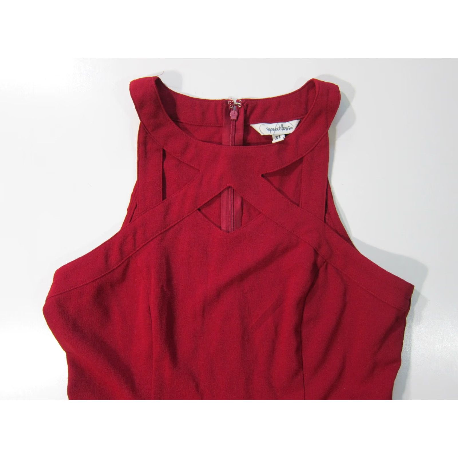 Vintage NWT Speechless Red Sleeveless Tank Dress Drop Waist High Neck Pocket XL Size XL / US 12-14 / IT 48-50 - 6 Thumbnail