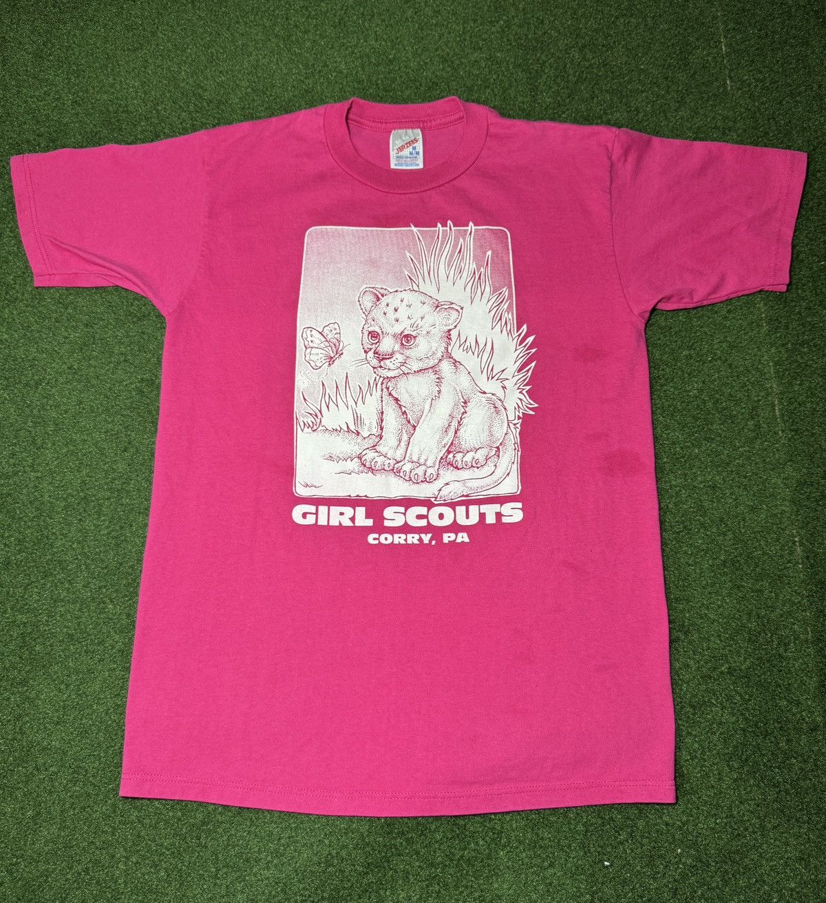 Jerzees × Vintage Vintage 90s Girl Scouts Cookies Corry PA Lion Cub T Shirt Size M / US 6-8 / IT 42-44 - 1 Thumbnail