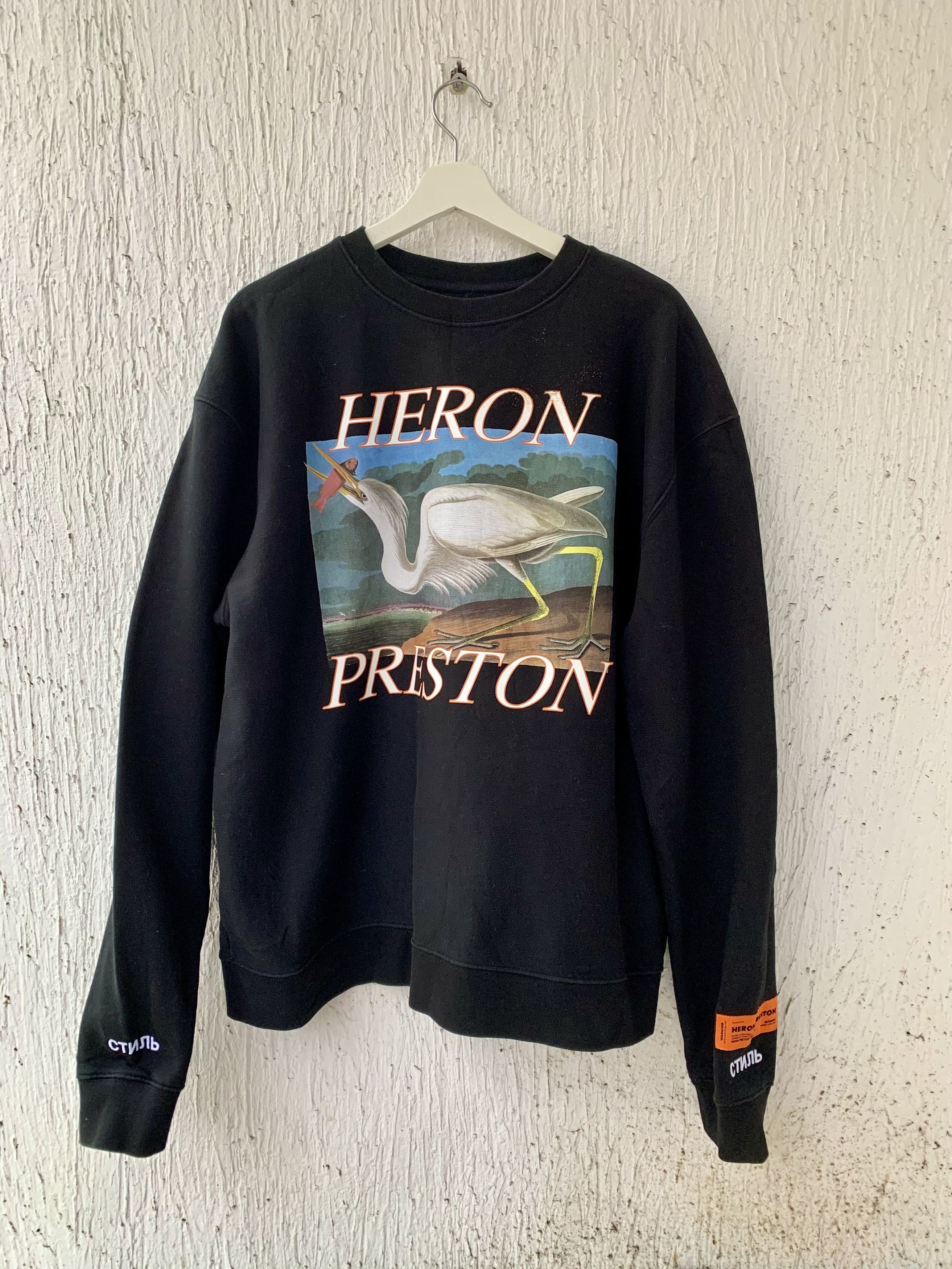 Heron Preston Black Heron Logo Sweatshirt Size US M / EU 48-50 / 2 - 1 Thumbnail