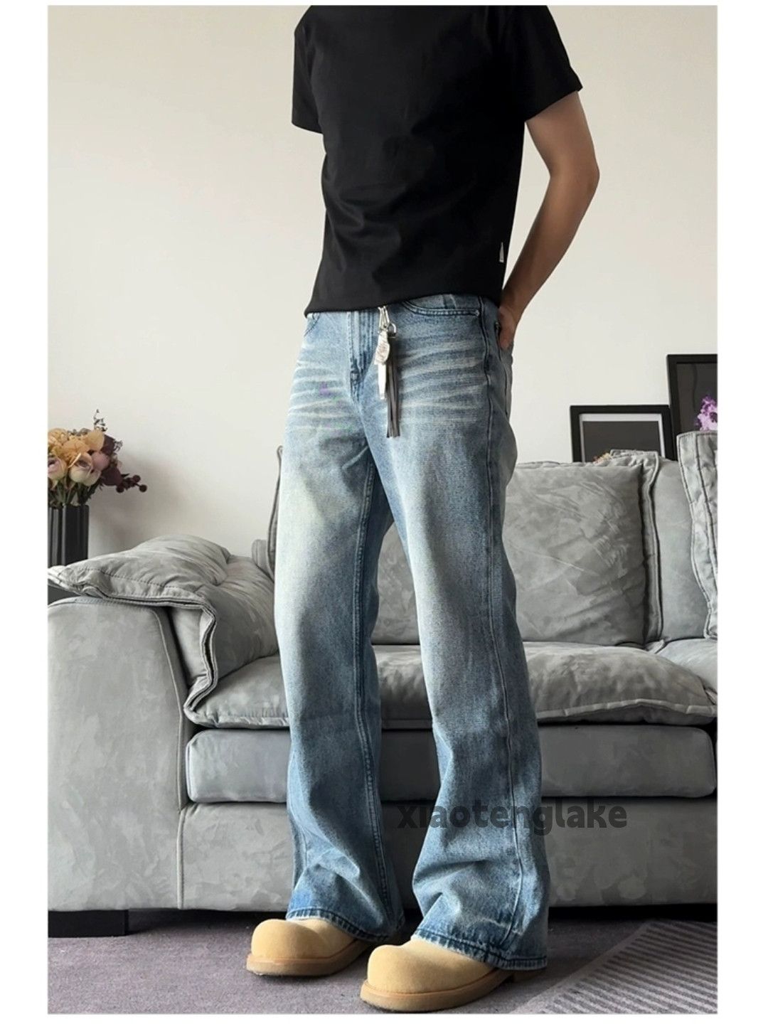 Jean × Vintage washed faded cleanfit yuppie y2k bootcut flared jeans Size US 30 / EU 46 - 1 Thumbnail
