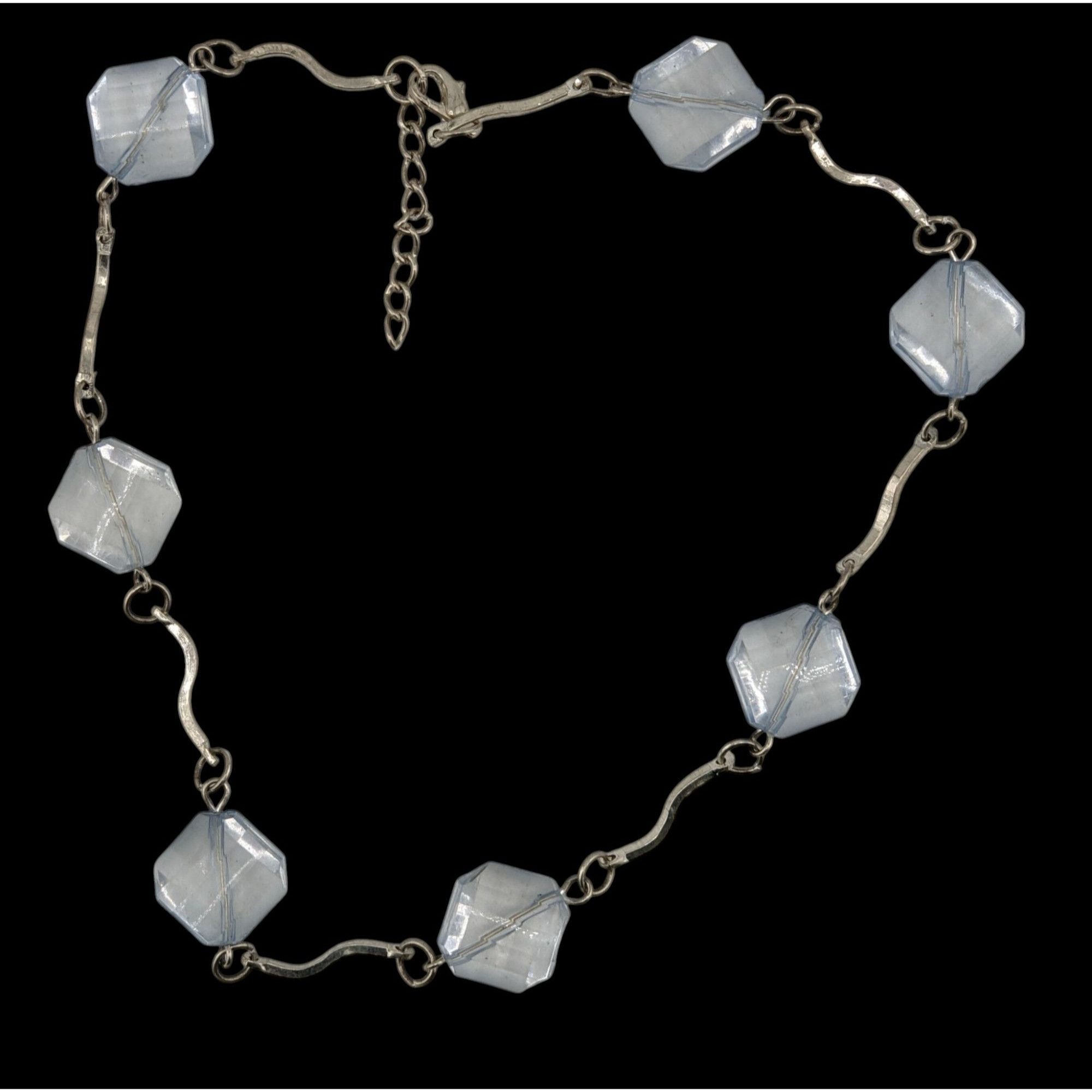 Other Ice Princess Necklace With Light Blue Geometric Beads & Silv Size ONE SIZE - 4 Thumbnail