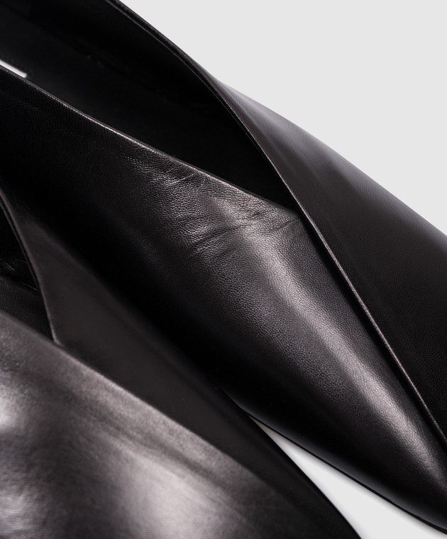 Jil Sander o1loc1c0426 Leather Ballet Flats in Black Size US 5 / IT 35 - 5 Thumbnail