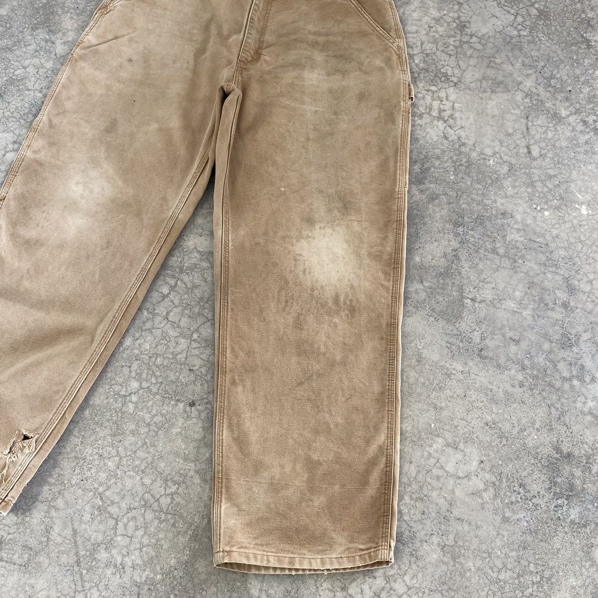 Carhartt Vintage Carhartt Faded Tan Dirty Carpenter Workwear Pants Size US 36 / EU 52 - 10 Thumbnail