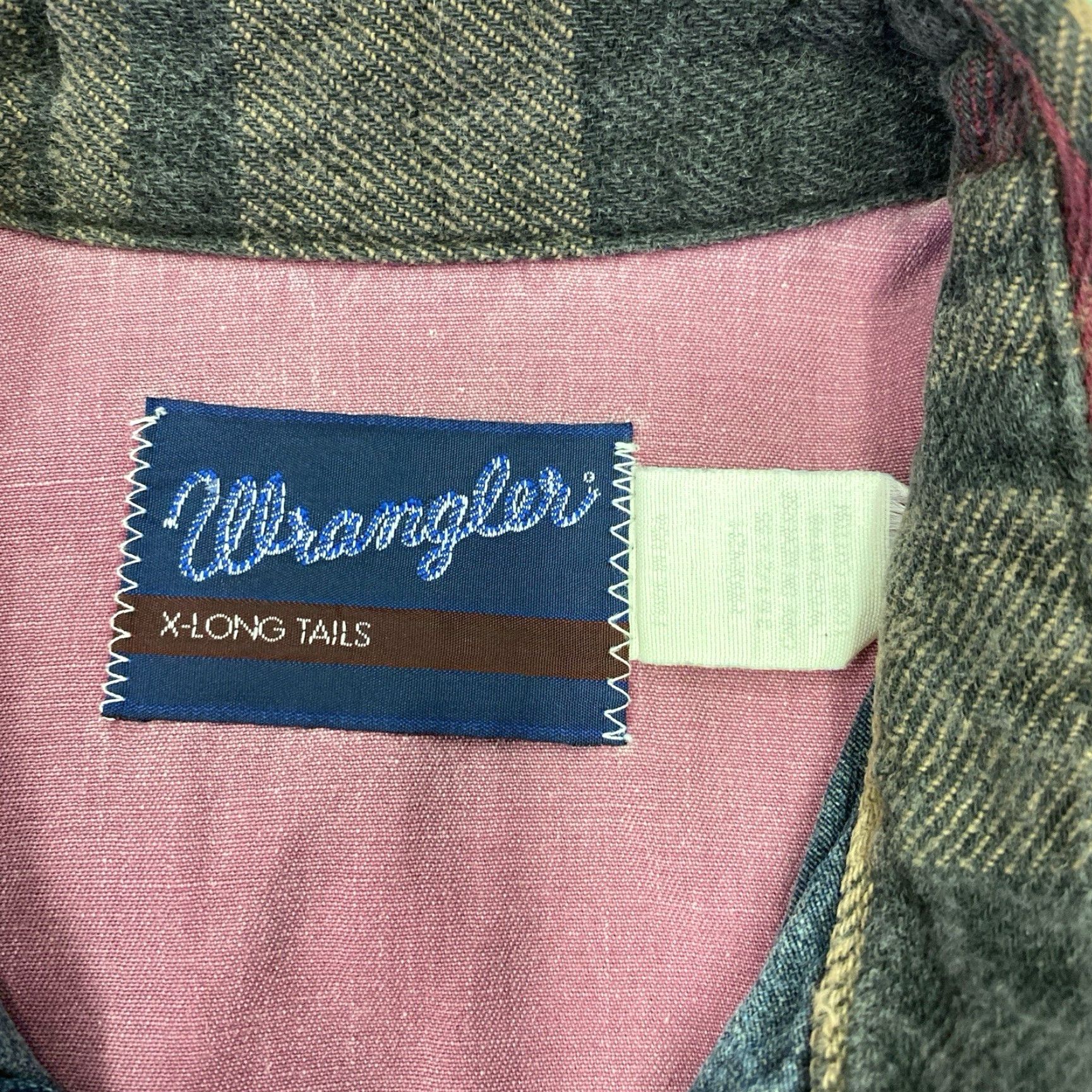 Wrangler VINTAGE Wrangler Western Shirt Mens XL Plaid Heavy Denim Rodeo Work Size US XL / EU 56 / 4 - 3 Thumbnail