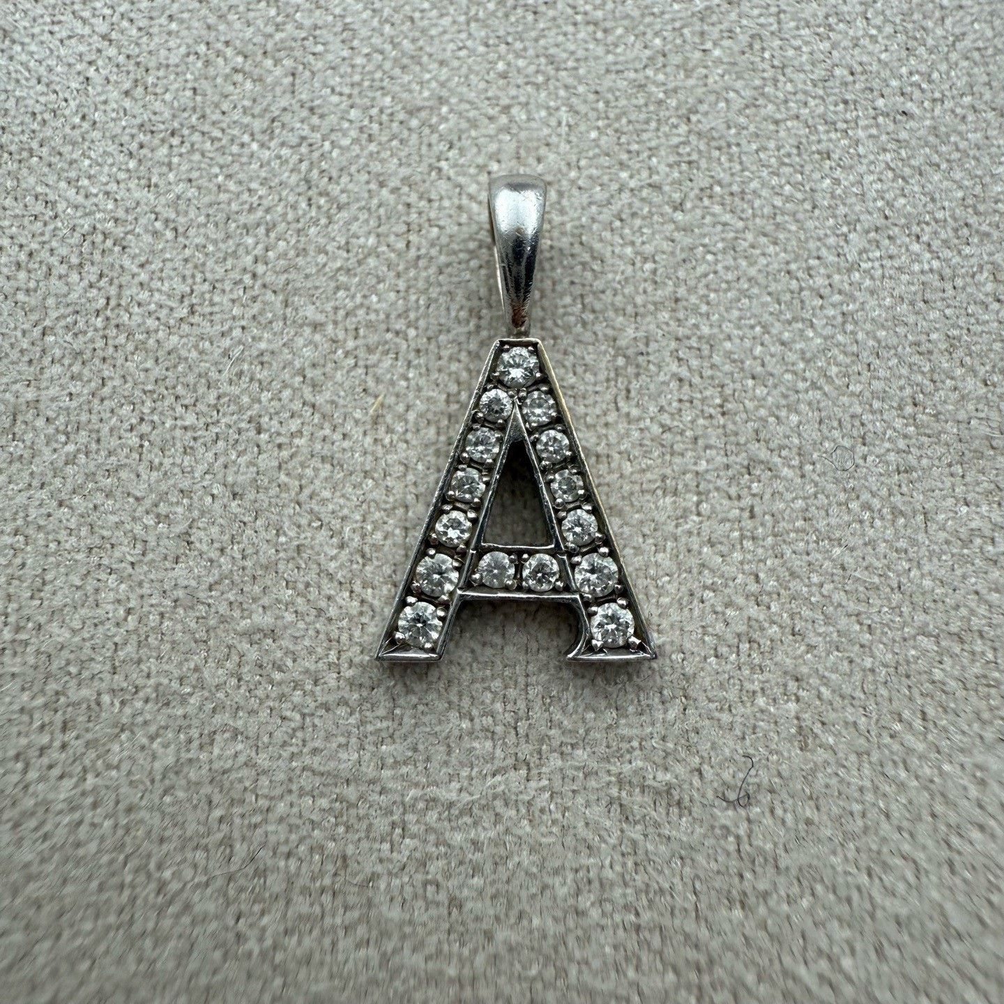 EYEFUNNY Eyefunny White Gold Diamond Letter A Pendant Size ONE SIZE - 1 Thumbnail