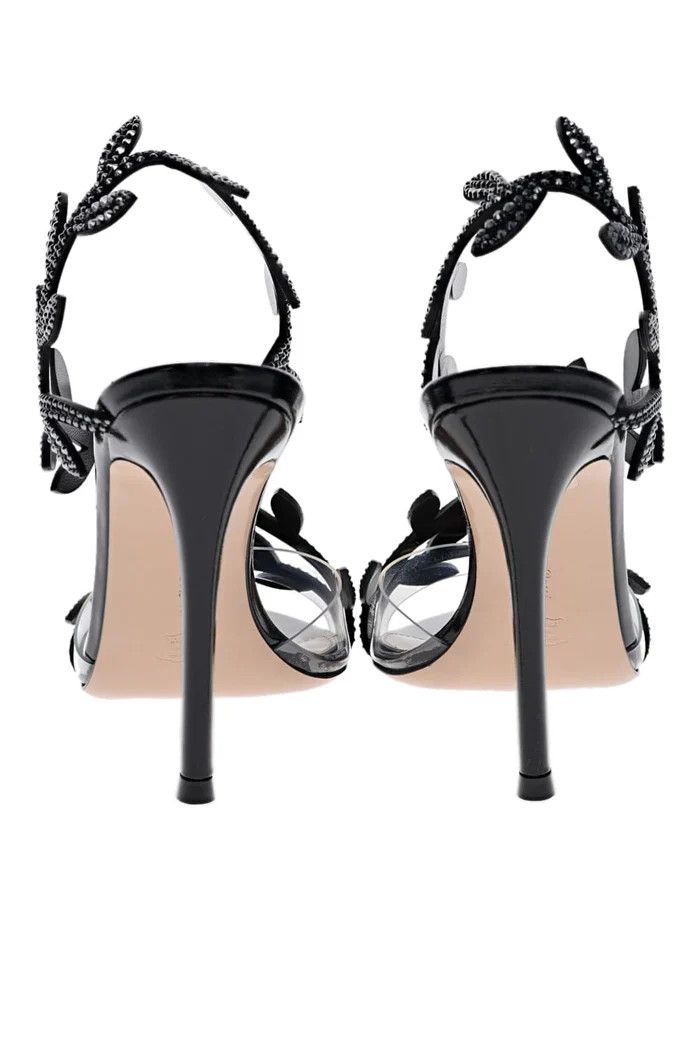 Gianvito Rossi o1s22i1n0425 Crystal Flavia Sandals in Black Size US 10 / IT 40 - 4 Thumbnail
