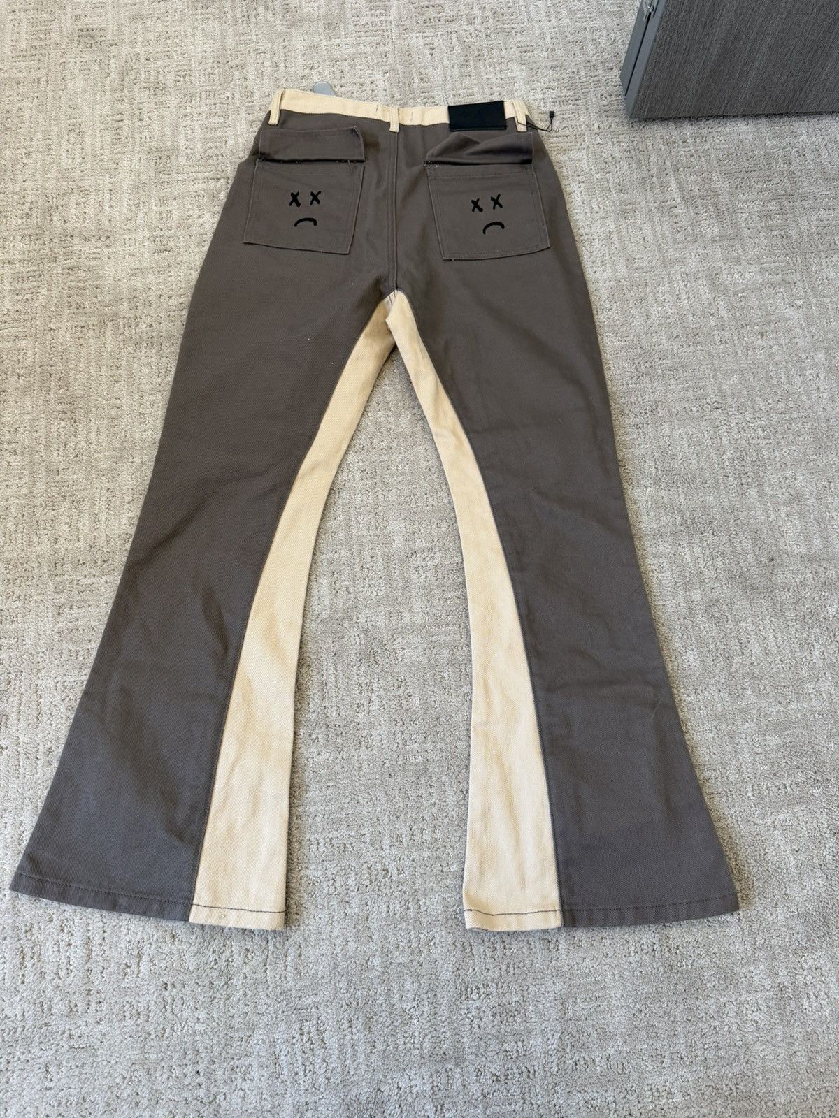 Other DLMFO Sad Face Pants Tan/Grey Size 30 Size US 30 / EU 46 - 2 Thumbnail