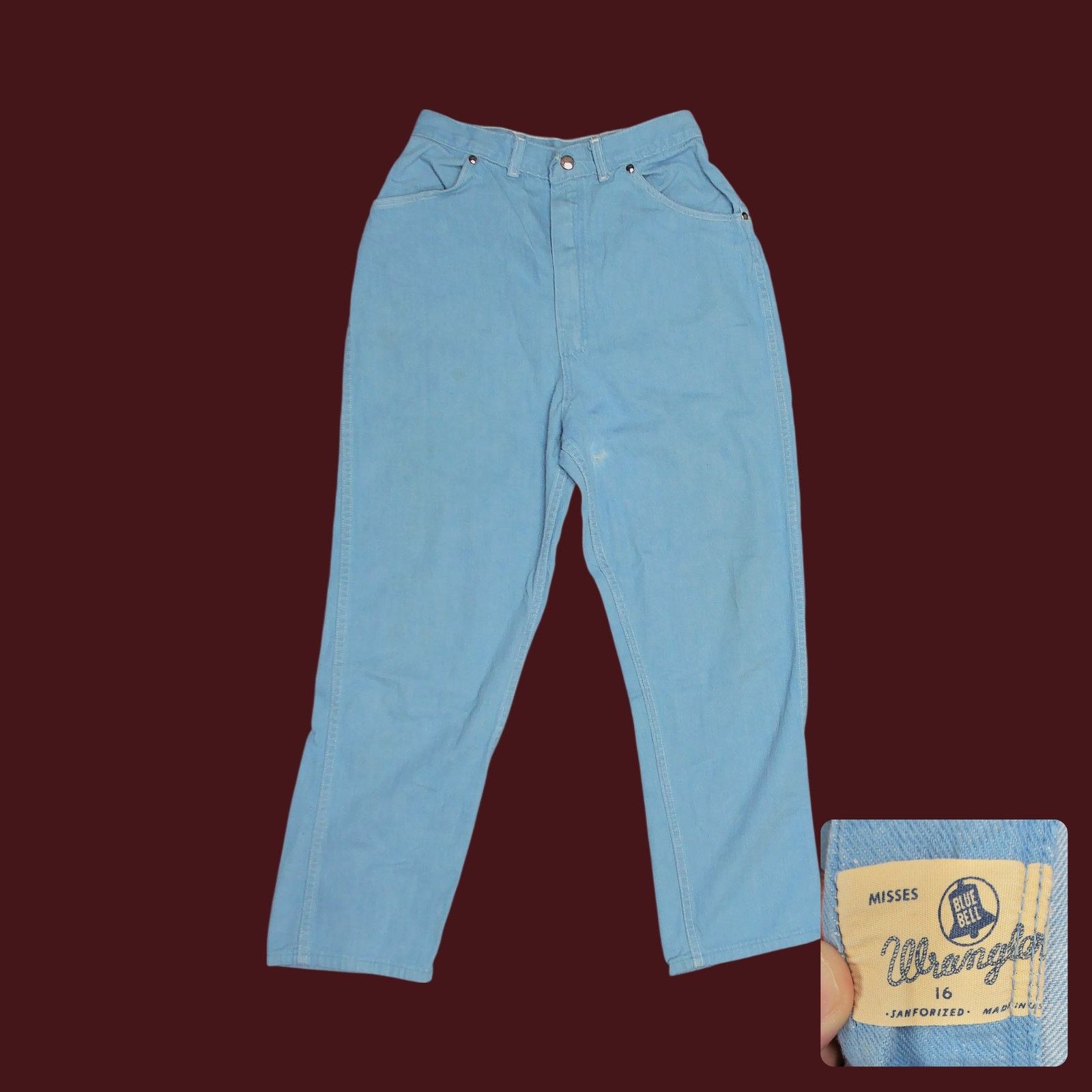 Wrangler Wrangler | VTG 1960s Blue Bell Baby Blue Denim Jeans Sz 26 Size 26" / US 2 / IT 38 - 1 Thumbnail