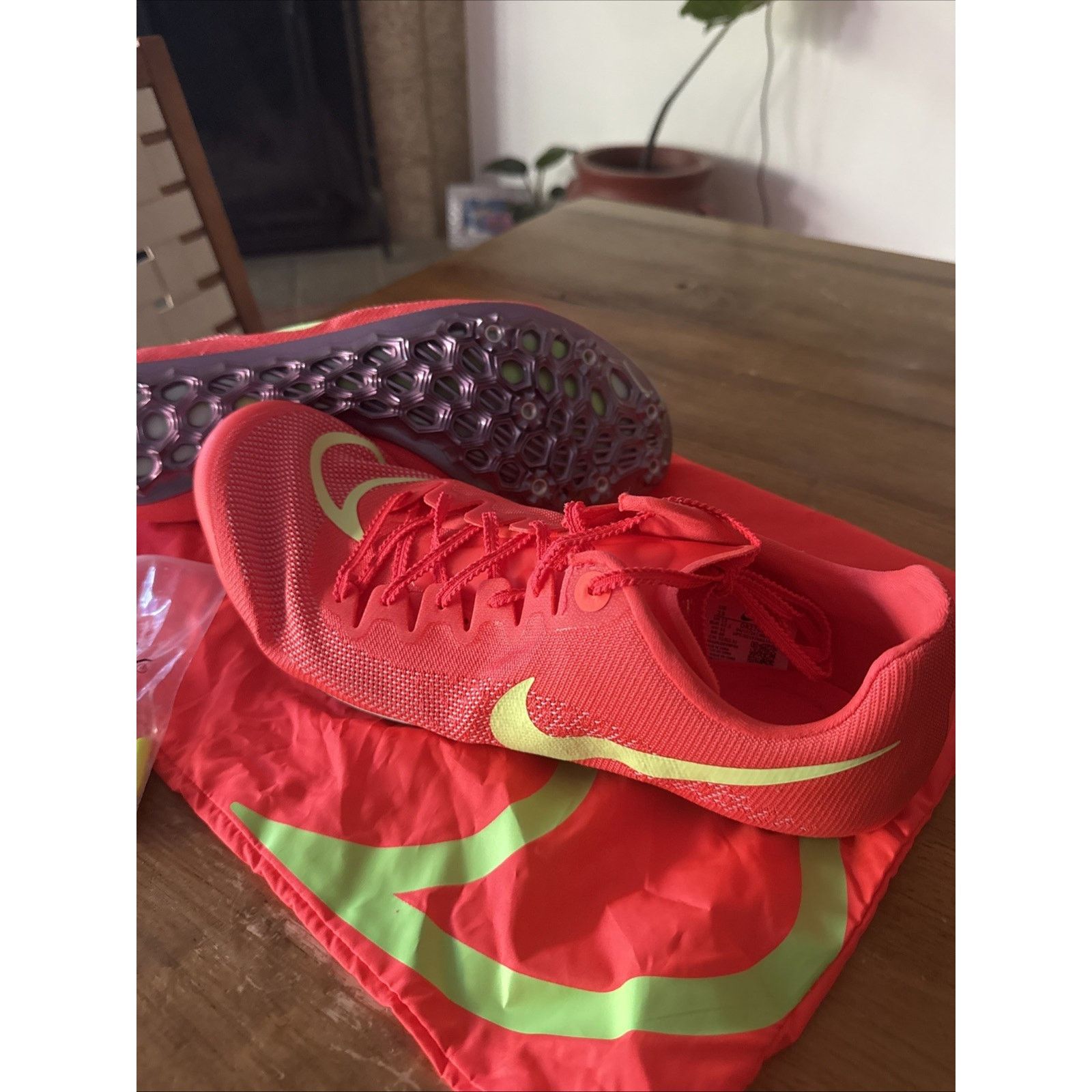 Nike Nike JA Fly 4 Track Spikes Running Sprint Bright Neon Men 13 Size US 13 / EU 46 - 2 Thumbnail