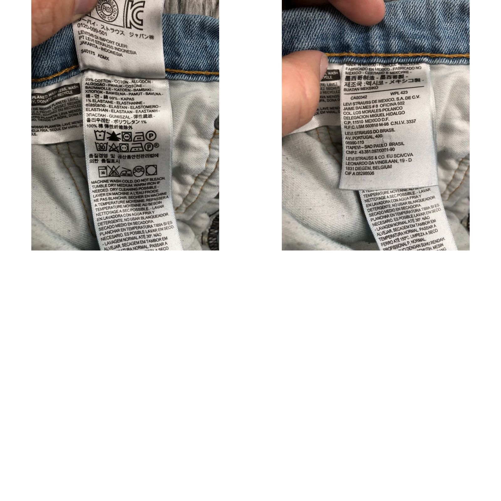 Levi's Levi's 505 Jeans Size 36x34 Regular Straight Belt Loops Blue Denim Men’s 5-Pocket Mid Rise Size US 36 / EU 52 - 9 Thumbnail