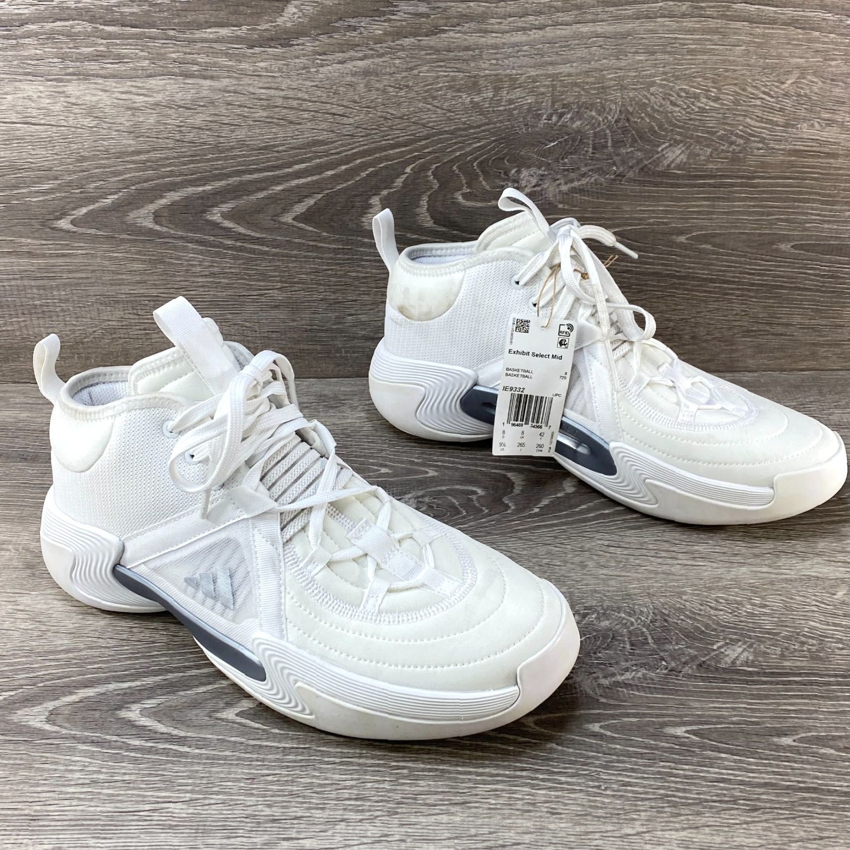 Adidas Adidas Women Exhibit Select Mid Basketball Sneakers White/Silver Metallic SZ 9.5 Size US 8 / IT 38 - 2 Thumbnail