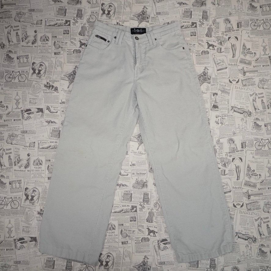 L.E.I. 11 -Vintage Y2K Lei corduroy baggy wide leg skater pants 90s Size US 26 / EU 42 - 2 Thumbnail