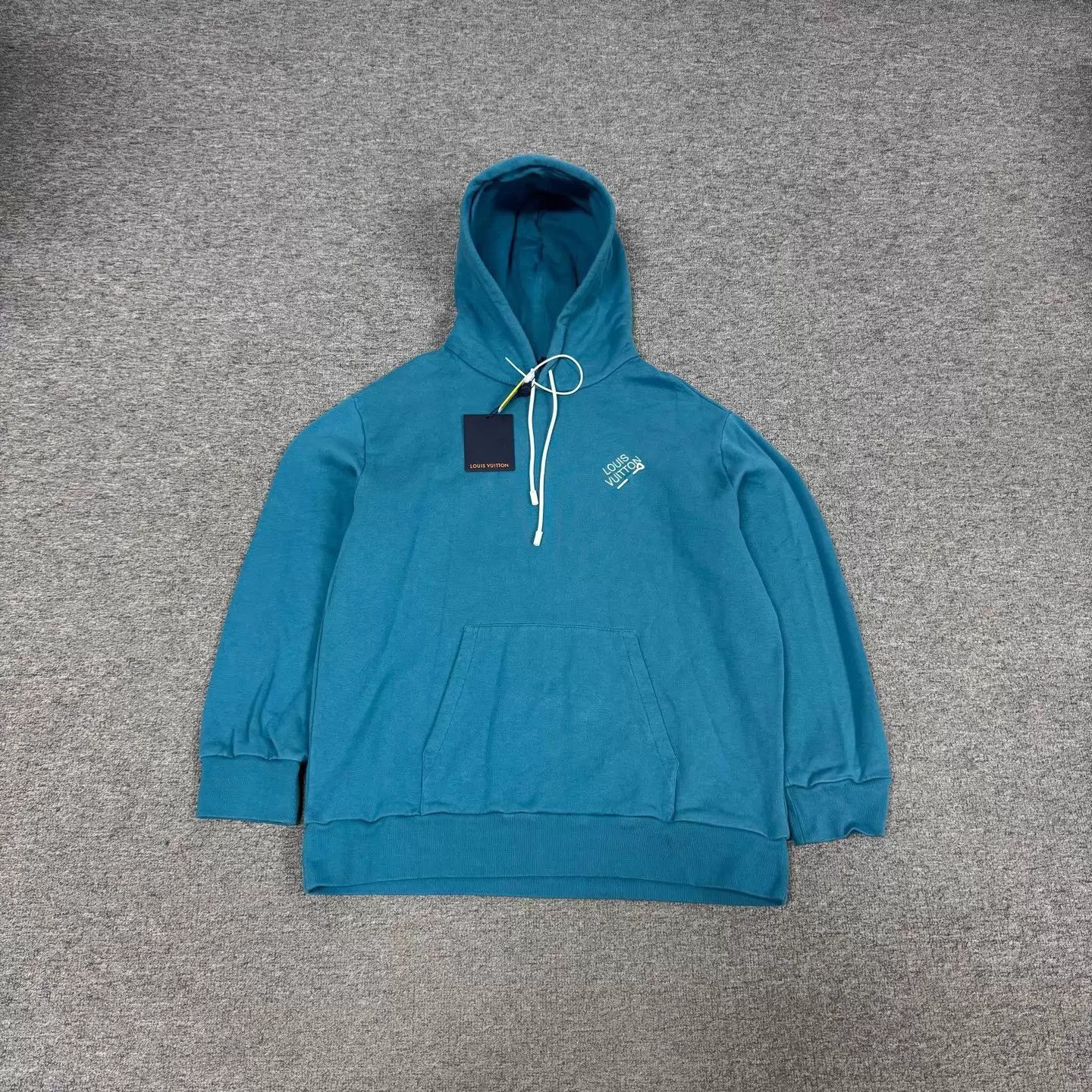 Louis Vuitton Blue Hoodie with Drawstring and Front Pocket Size US XXL / EU 58 / 5 - 1 Thumbnail