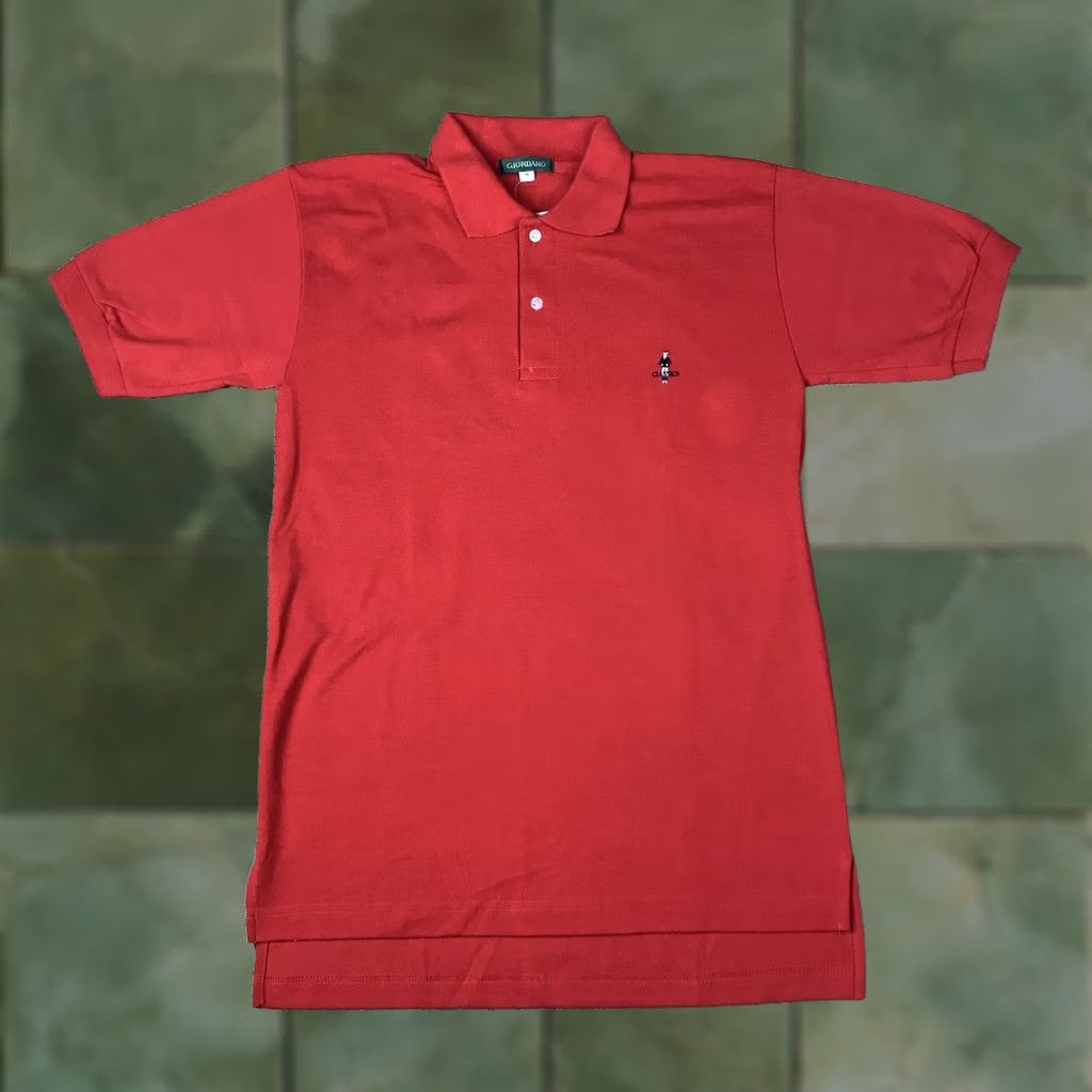 Vintage VINTAGE? No — Giordano Polo Shirt Golf Embroidered Red Men M Size 40R - 1 Thumbnail
