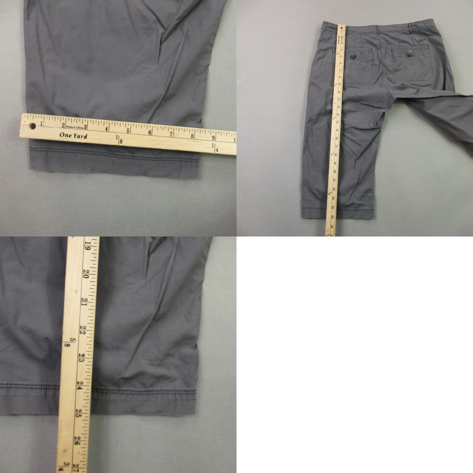 Vintage Woolrich Pants Women 6 Lightweight Outdoors Regular Pockets Capri Gray 32X15 Size 28" / US 6 / IT 42 - 9 Thumbnail