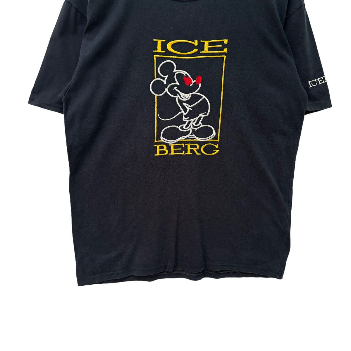 Iceberg × Vintage Vintage Iceberg Rip Off Mickey Mouse Tshirt Size US L / EU 52-54 / 3 - 3 Thumbnail