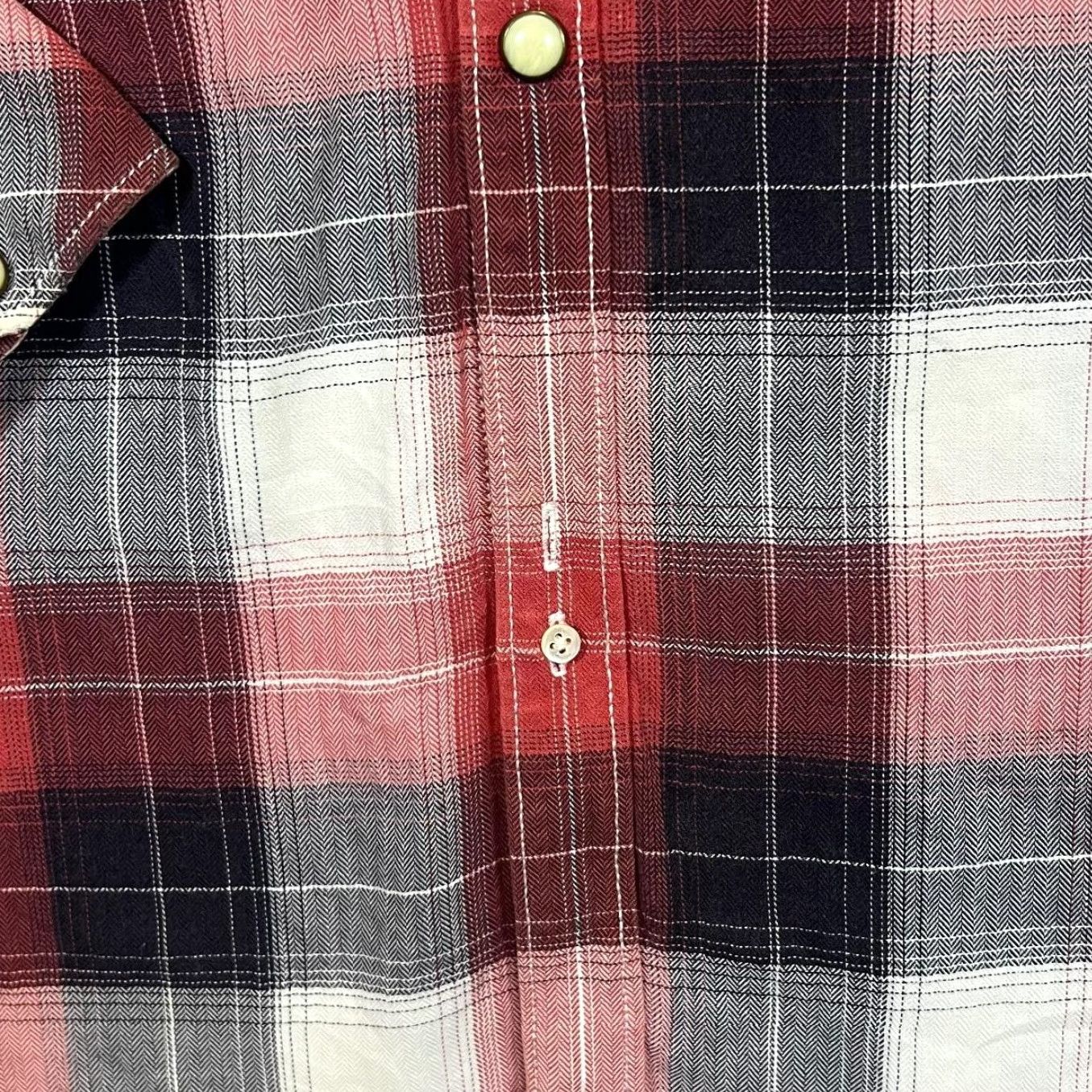 Levi's Levi Strauss & Co Levi's Red Plaid Check Western Popper Long Sleeve Shirt Medium Men Modern Pattern Check-Red/Black/Grey/White Christmas 1970s Size US M / EU 48-50 / 2 - 5 Thumbnail