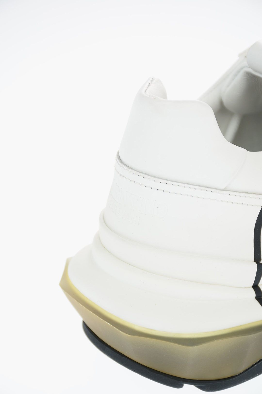 Valentino o1y0525 Logo Leather Low-Top Sneakers in White Size US 7 / EU 40 - 4 Thumbnail
