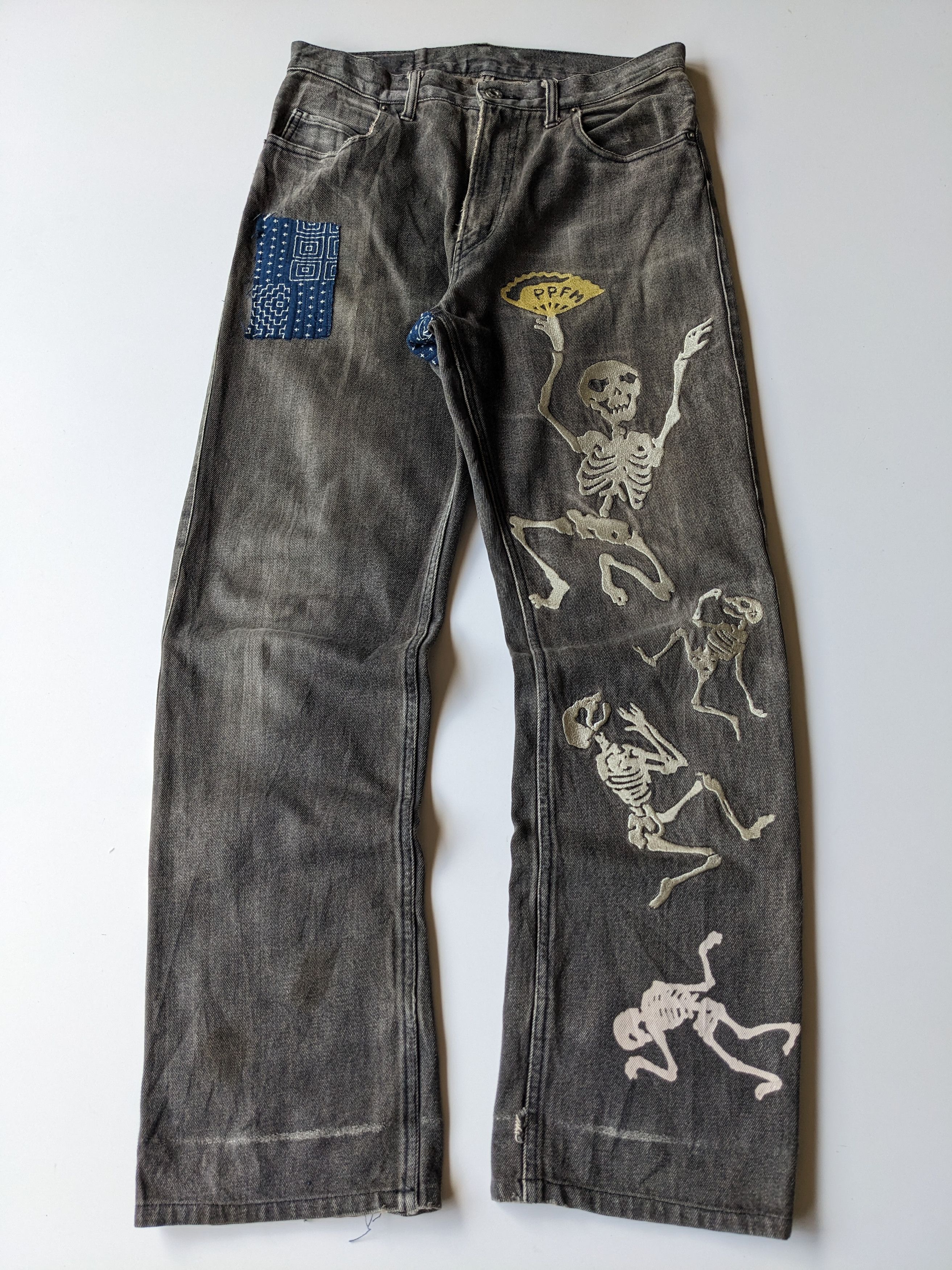 PPFM PPFM Embellish Skull boro jeans Size US 31 - 1 Thumbnail