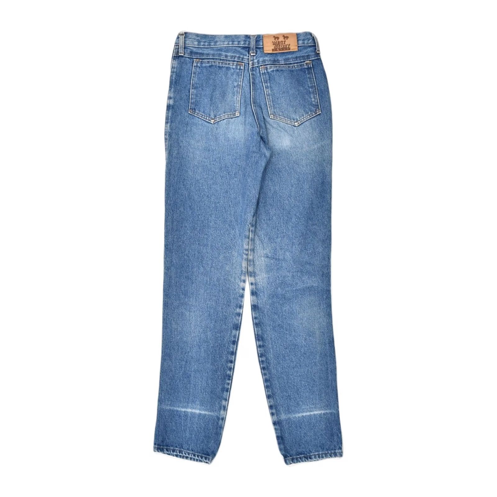 Vintage WEST STORY Womens Slim Jeans Blue Medium W28 L32 IT 42 Size 32" / US 10 / IT 46 - 2 Thumbnail