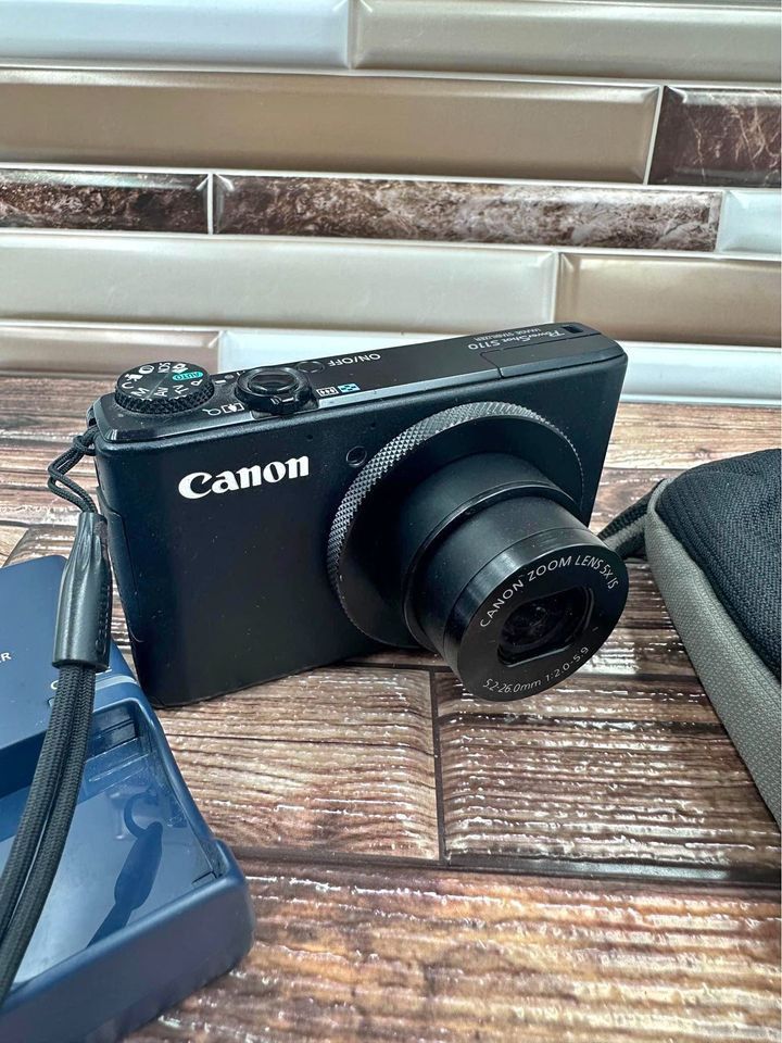 image of Canon Powershot S110 Digital Camera W/32Gb & Case (Black), Men's