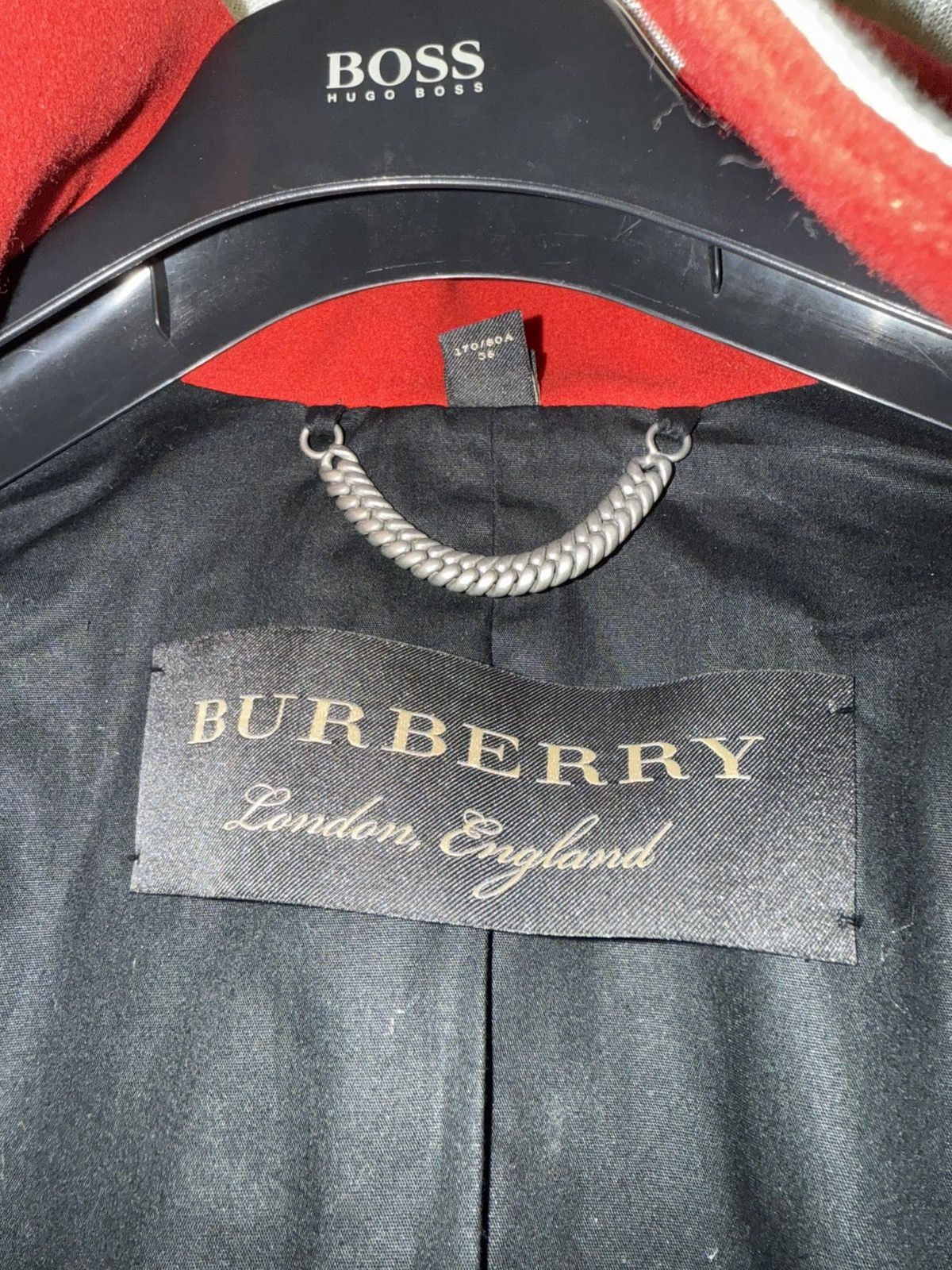 Burberry Burberry Wool Ceremony Coat with Red & Green Sheepskin Trim Size XS / US 0-2 / IT 36-38 - 17 Thumbnail