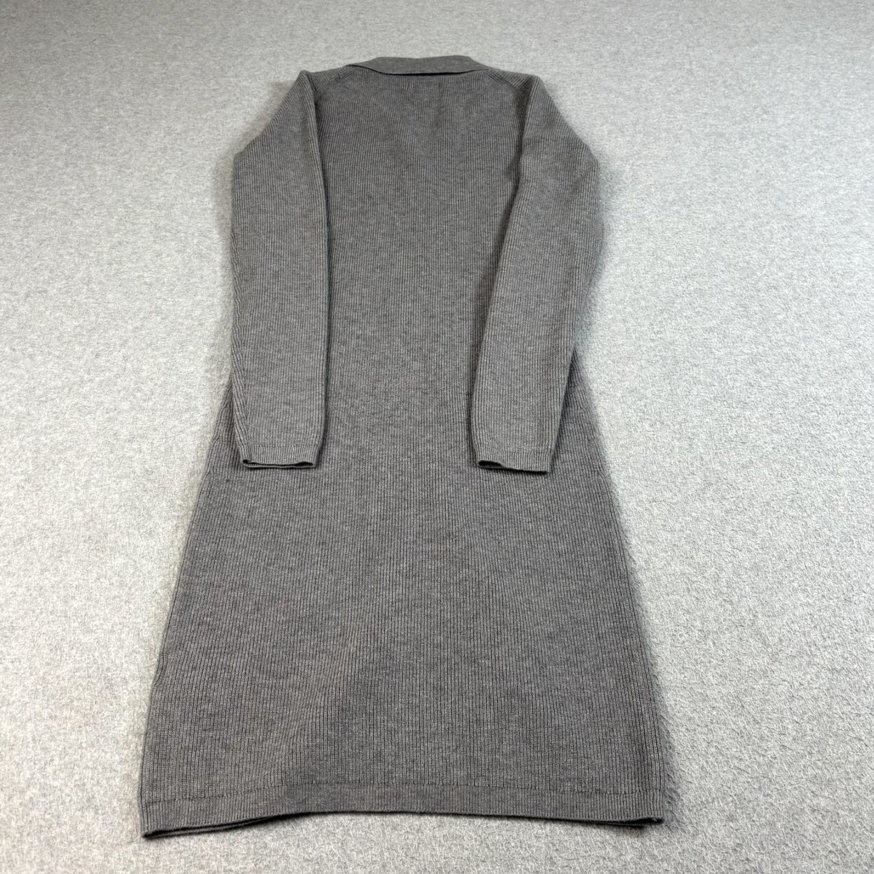 Quince Sweater Dress Women Small Gray Collared Buttons Heritage Academia  Office