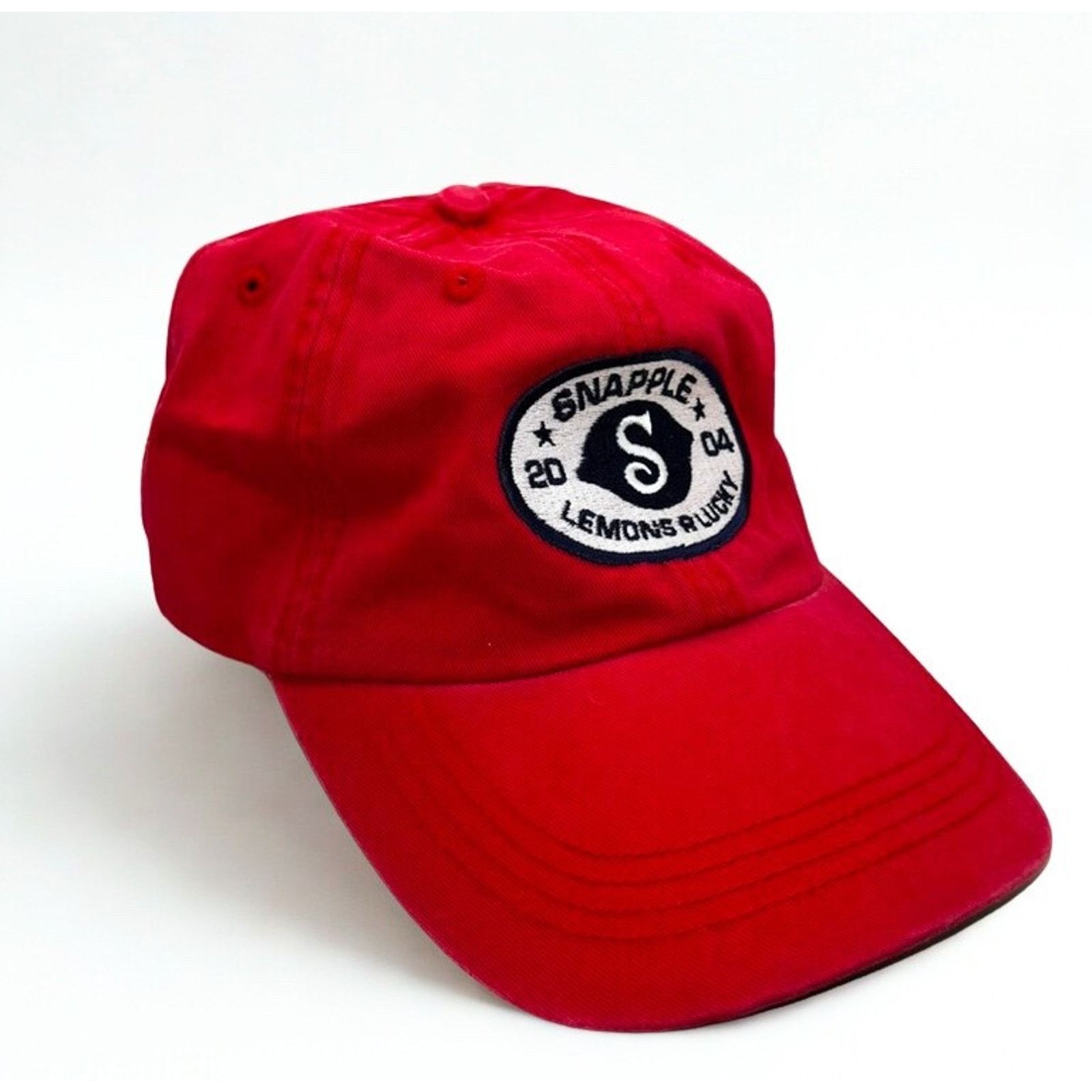 Other Snapple 2004 Lemons R Lucky Red Hat Adjustable Baseball Cap Size ONE SIZE - 4 Thumbnail