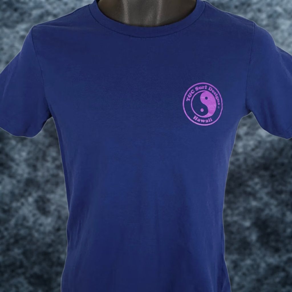 4SDESIGNS T&C Surf Designs T Shirt Womens Medium Blue Lightning Hawaii Surfer Tee Size M / US 6-8 / IT 42-44 - 1 Thumbnail