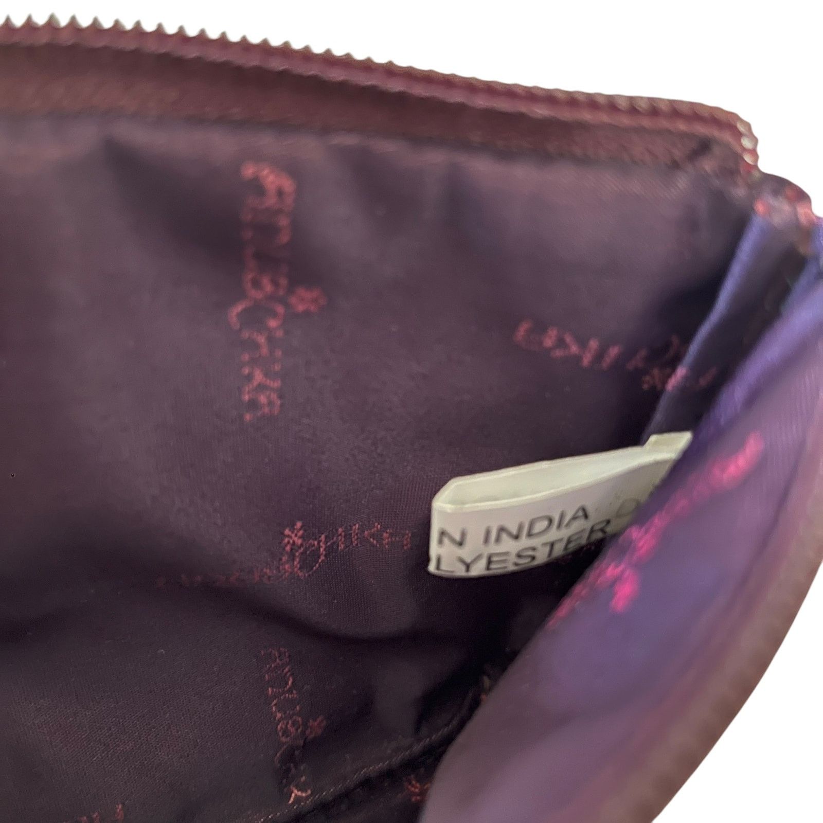 Other Anuschka Wine Red Jacquard Weave Zip Top Pouch Clutch Bag Size ONE SIZE - 4 Thumbnail