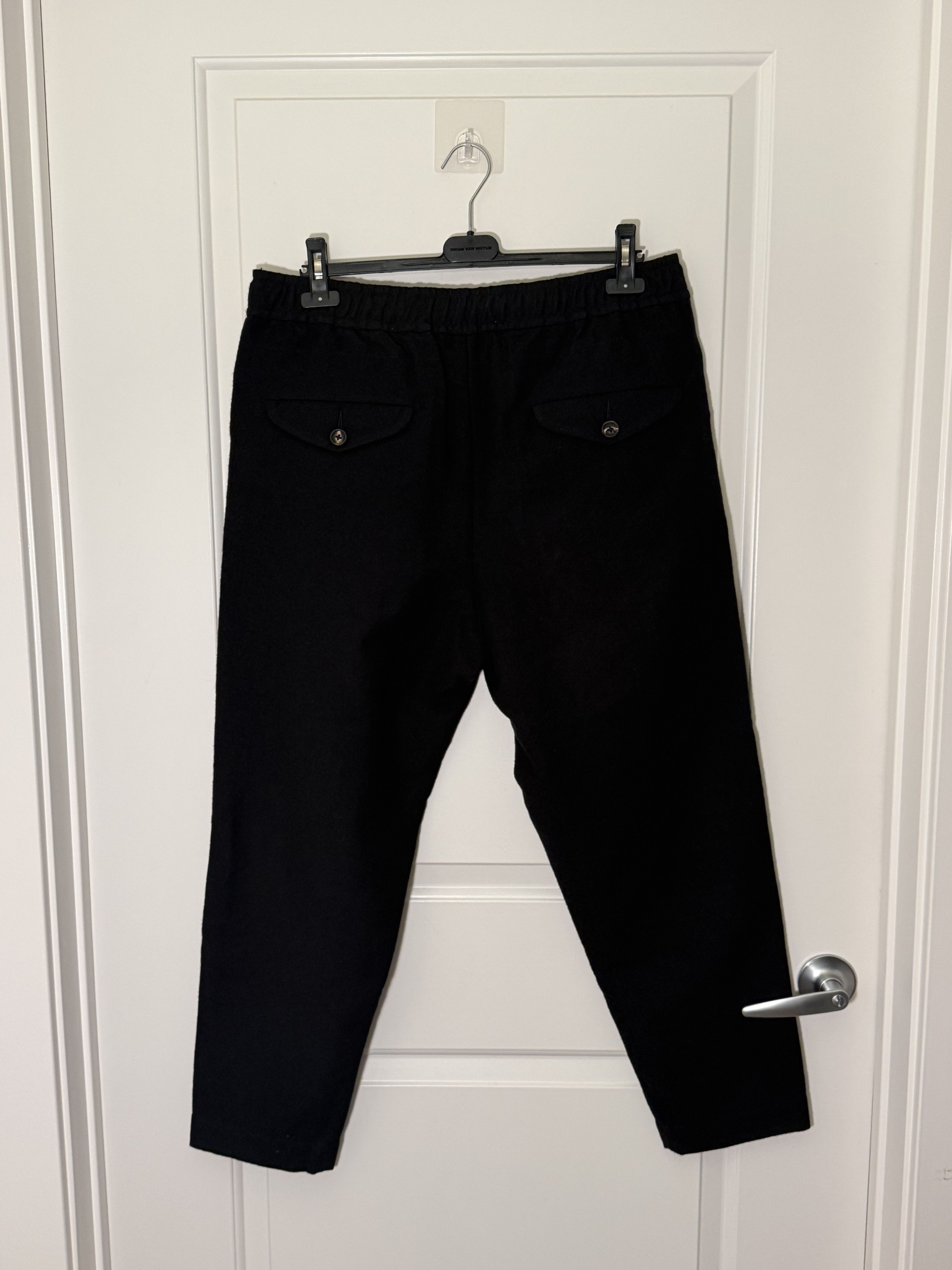 Ziggy Chen Ziggy Chen Wool Drawstring Trousers Black Size 50 Size US 34 / EU 50 - 3 Thumbnail