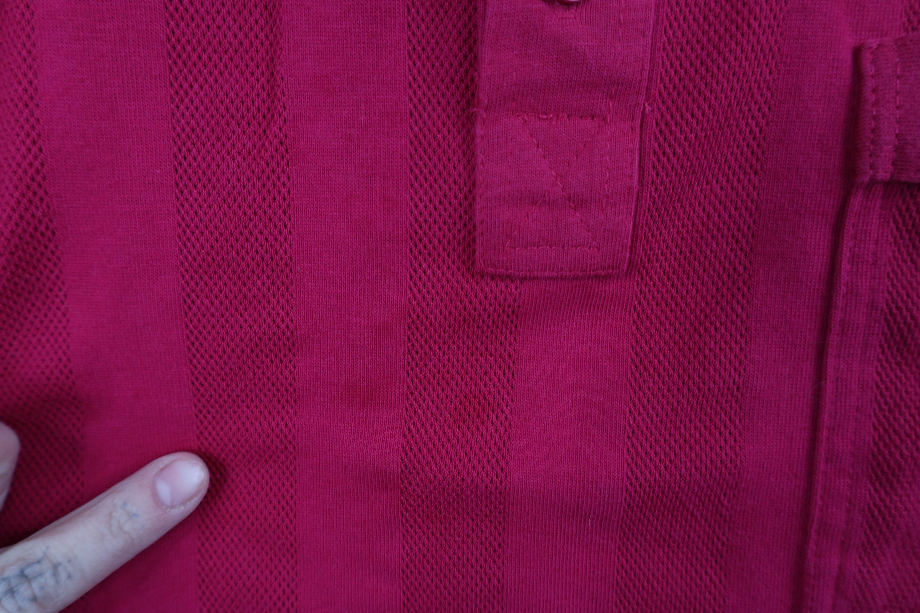 Vintage Vintage 90s Streetwear Striped Mesh Collared Pullover Polo Size US M / EU 48-50 / 2 - 5 Thumbnail