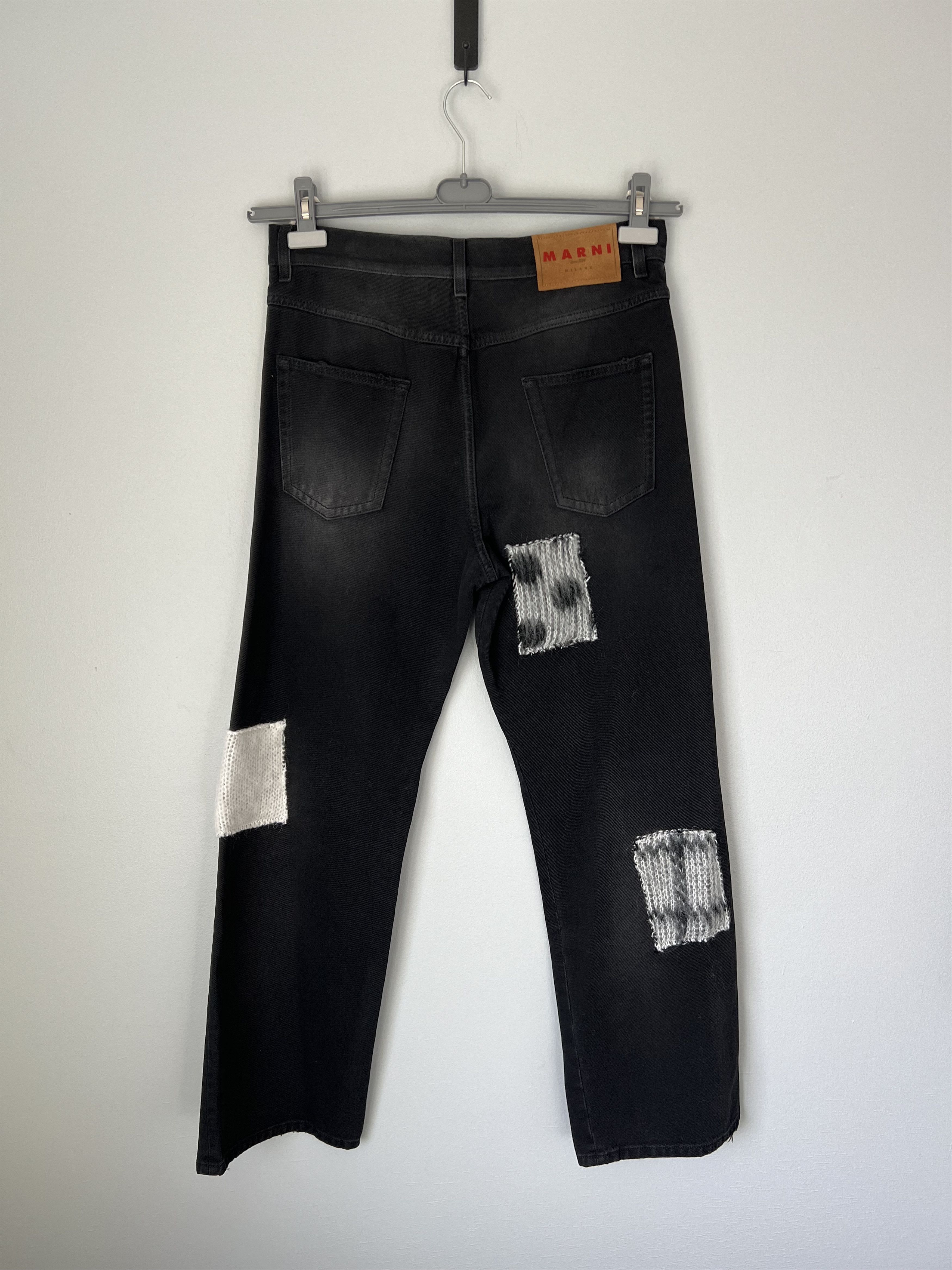 Marni Marni Patchwork Bleached Cotton Bull Denim in Black Size US 32 / EU 48 - 4 Thumbnail