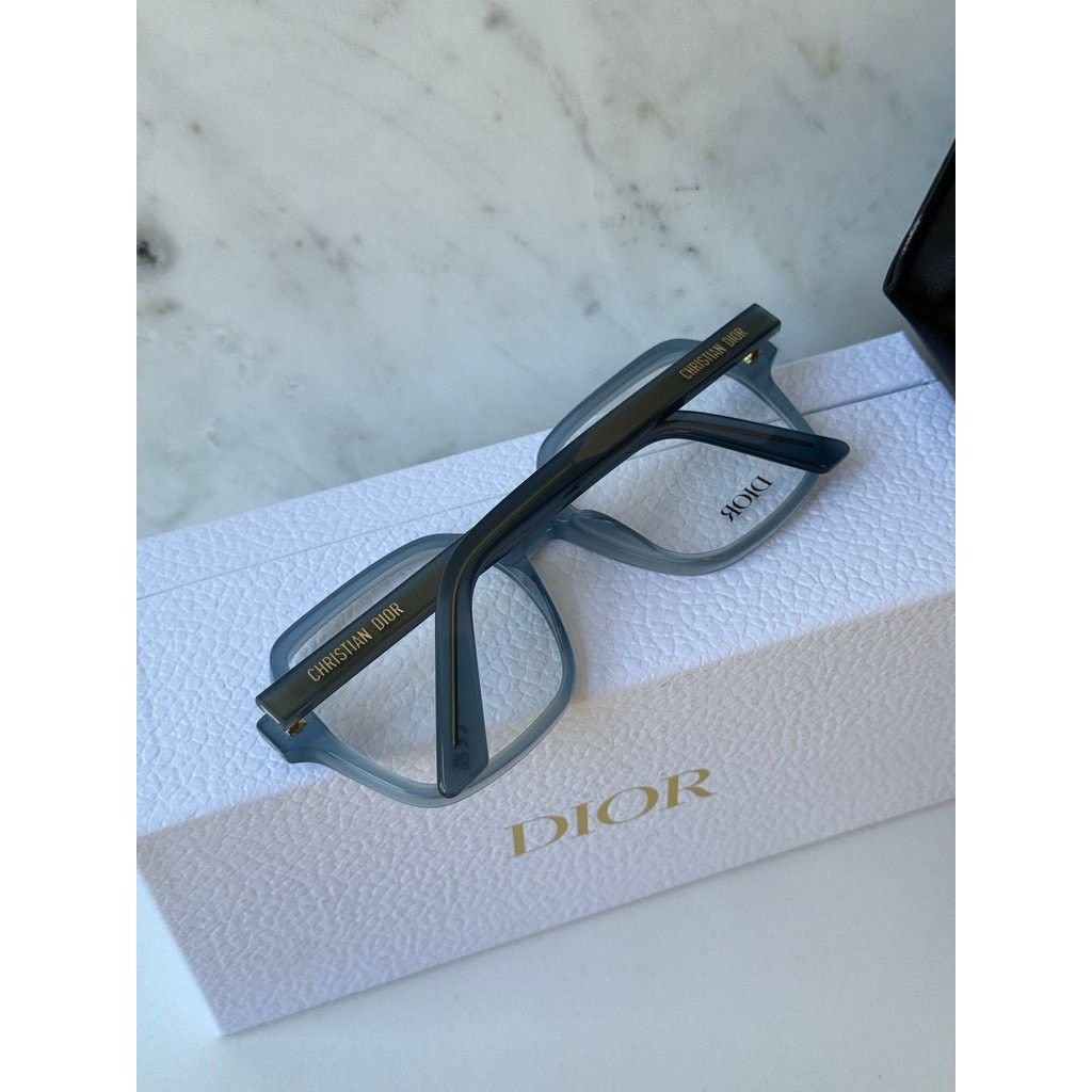 Dior NEW Dior DiorMidnightO S1I Square Eyeglasses Frames in Blue Size ONE SIZE - 9 Thumbnail