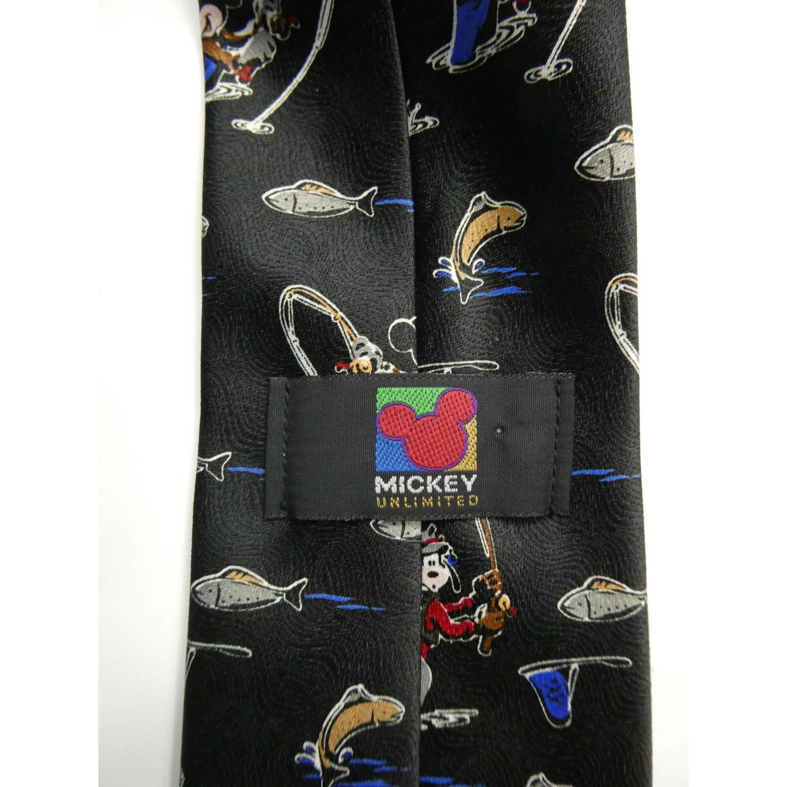 Mickey Mouse Mickey Unlimited Mickey Mouse Tie, black, fishing, NEW Size ONE SIZE - 3 Thumbnail