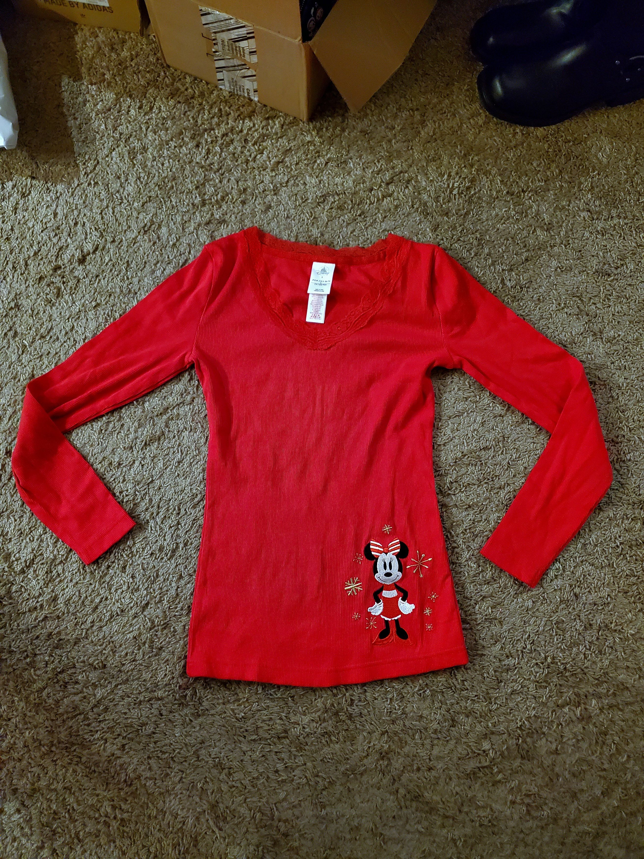 Disney Disney Parks Japan Minnie Mouse Embroidered Long Sleeve Top Size S / US 4 / IT 40 - 1 Thumbnail
