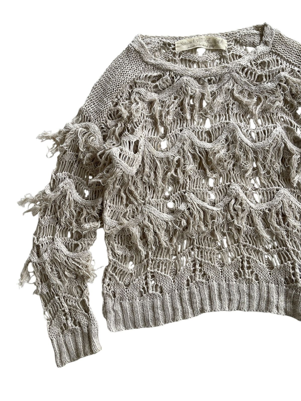 GOA G.O.A Net Fringe Knitted Sweater Size M / US 6-8 / IT 42-44 - 9 Thumbnail