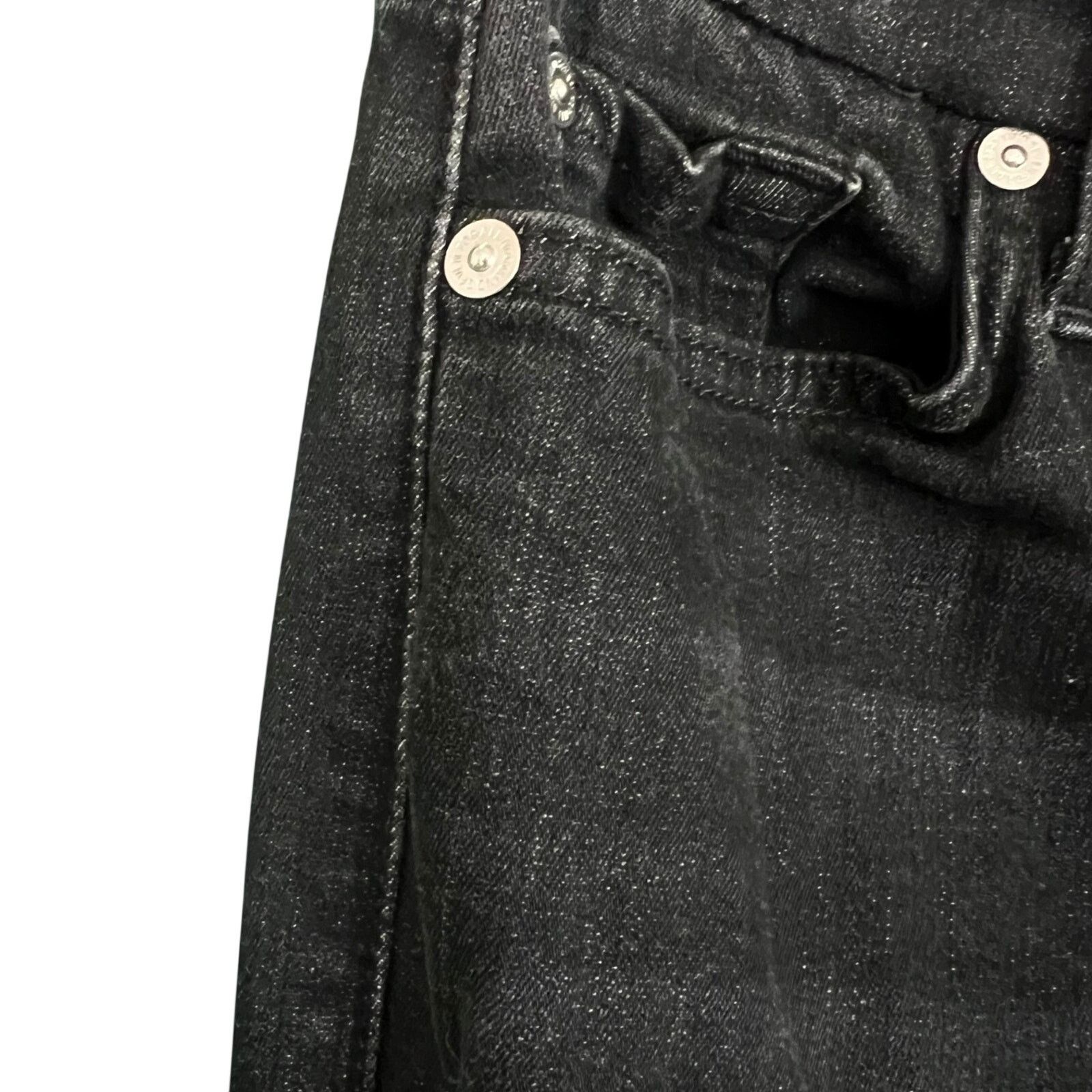 7 For All Mankind 7 For All Mankind Women's 25 Black Distressed (b)air Jeans Size 25" / US 0 / IT 36 - 3 Thumbnail