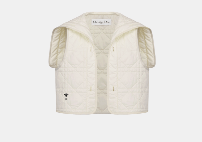 Dior o1w1db10925 441C33 Macrocannage Vest in Ecru Size M / US 6-8 / IT 42-44 - 5 Thumbnail