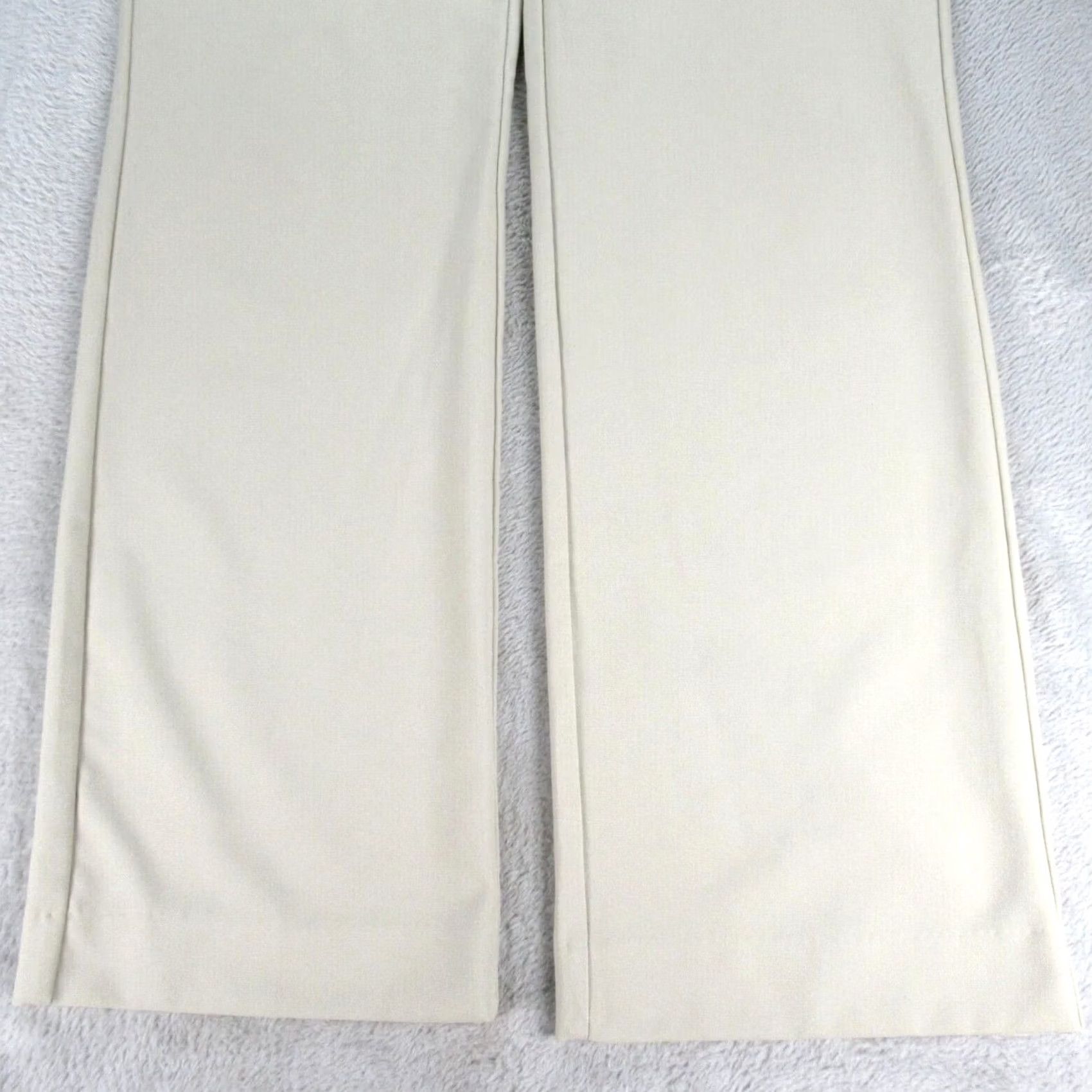 ALEXIS Alexis Pants Womens 8 Beige Dress Pants Wide-Leg 29x30 High Waist Zip Button Crepe Polyester"} Size 30" / US 8 / IT 44 - 3 Thumbnail