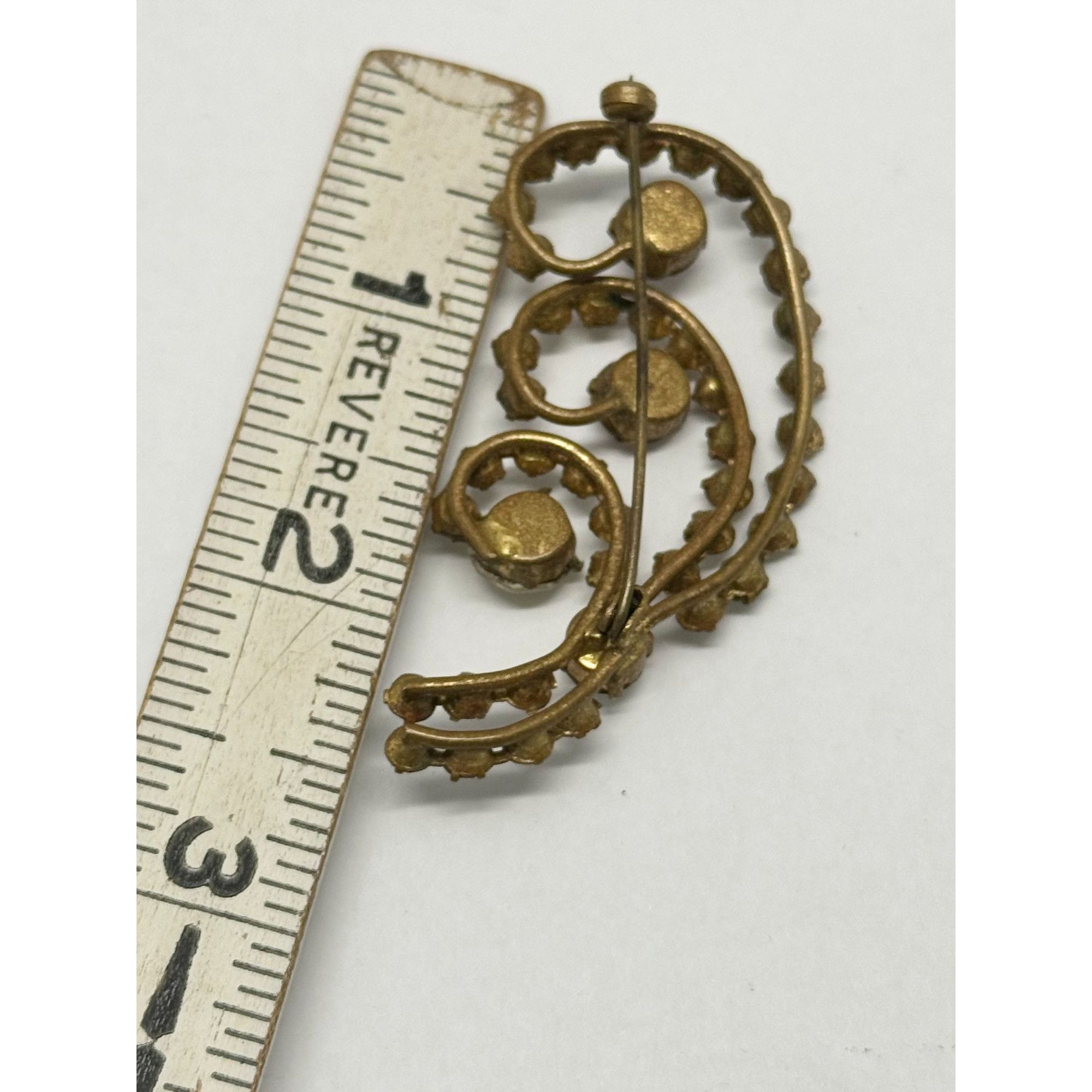 Vintage Vintage rhinestone glass brooch pin Size ONE SIZE - 4 Thumbnail