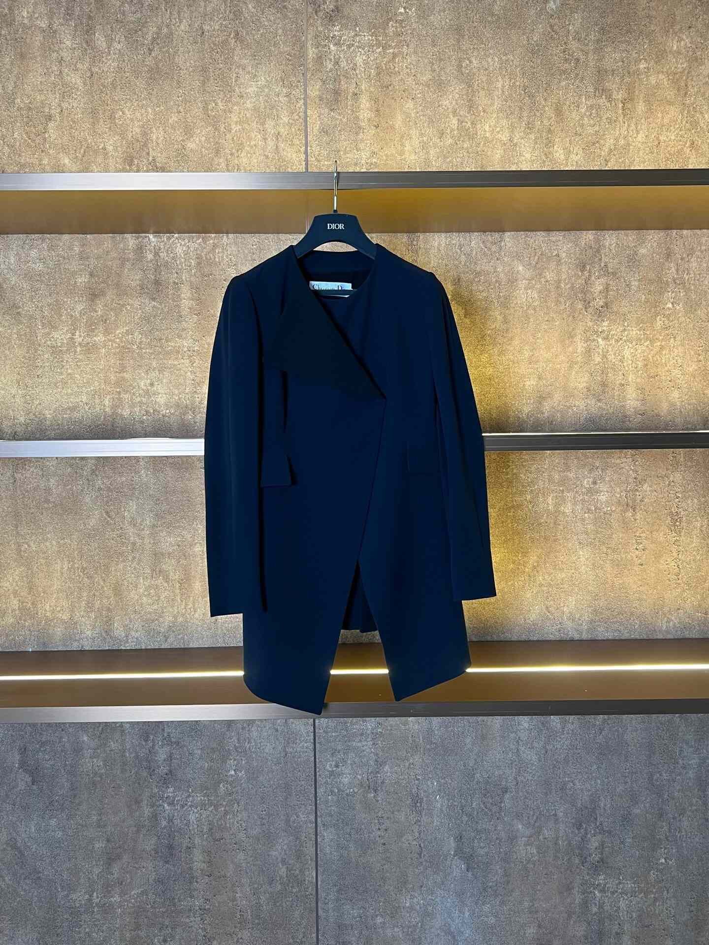 Dior Dior Dark Blue Silk Blazer Size XXS / US 00 / IT 34 - 1 Thumbnail