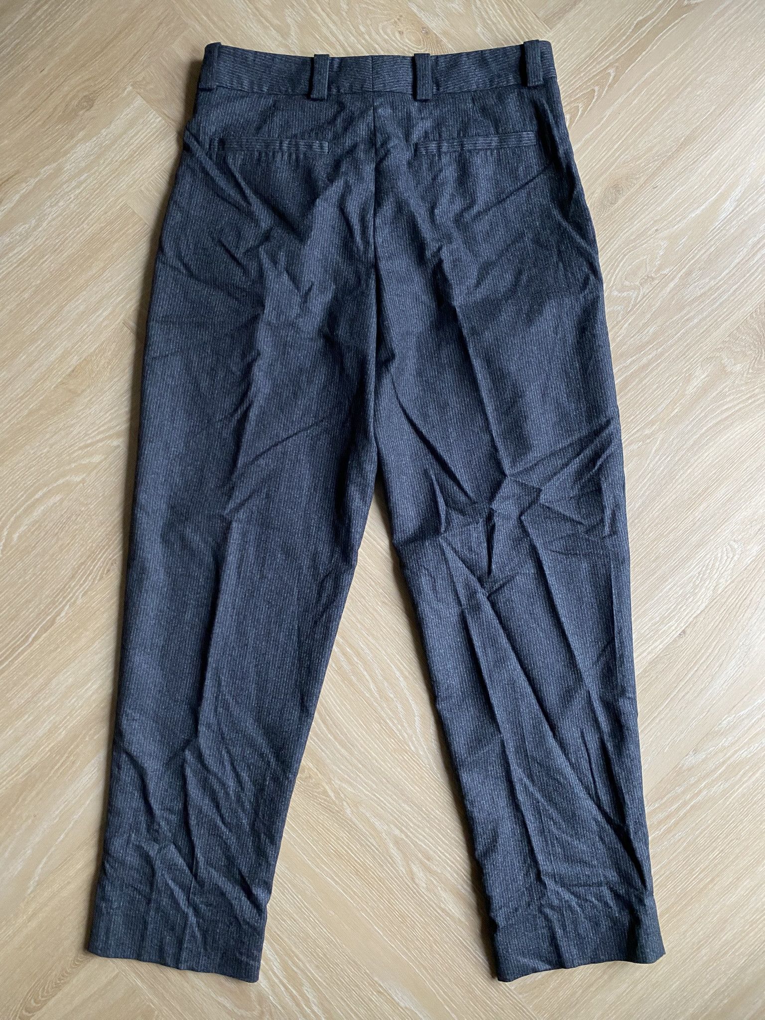 Acne Studios 46/S - Pinstriped Trousers In Grey Melange - 100% Wool Size US 30 / EU 46 - 11 Thumbnail